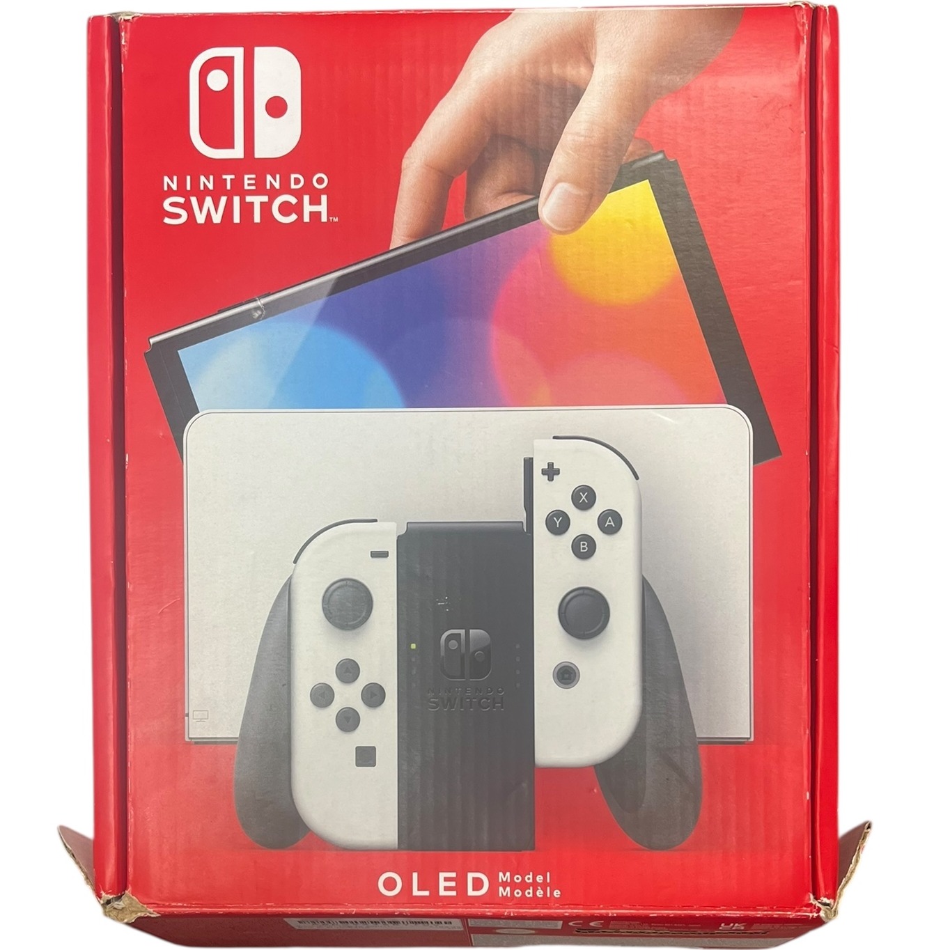 Product photo for Boxed: Nintendo Switch OLED Home Console - Red & Blue Colour (64GB Storage, Used)