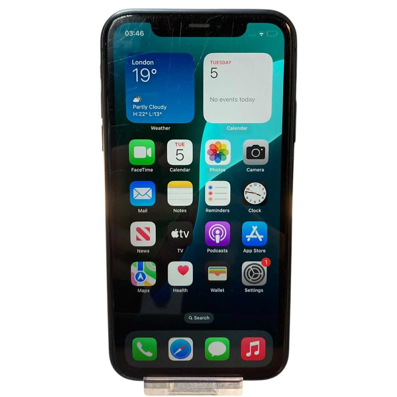 Product photo for Apple iPhone 11 64GB Black, Unlocked C