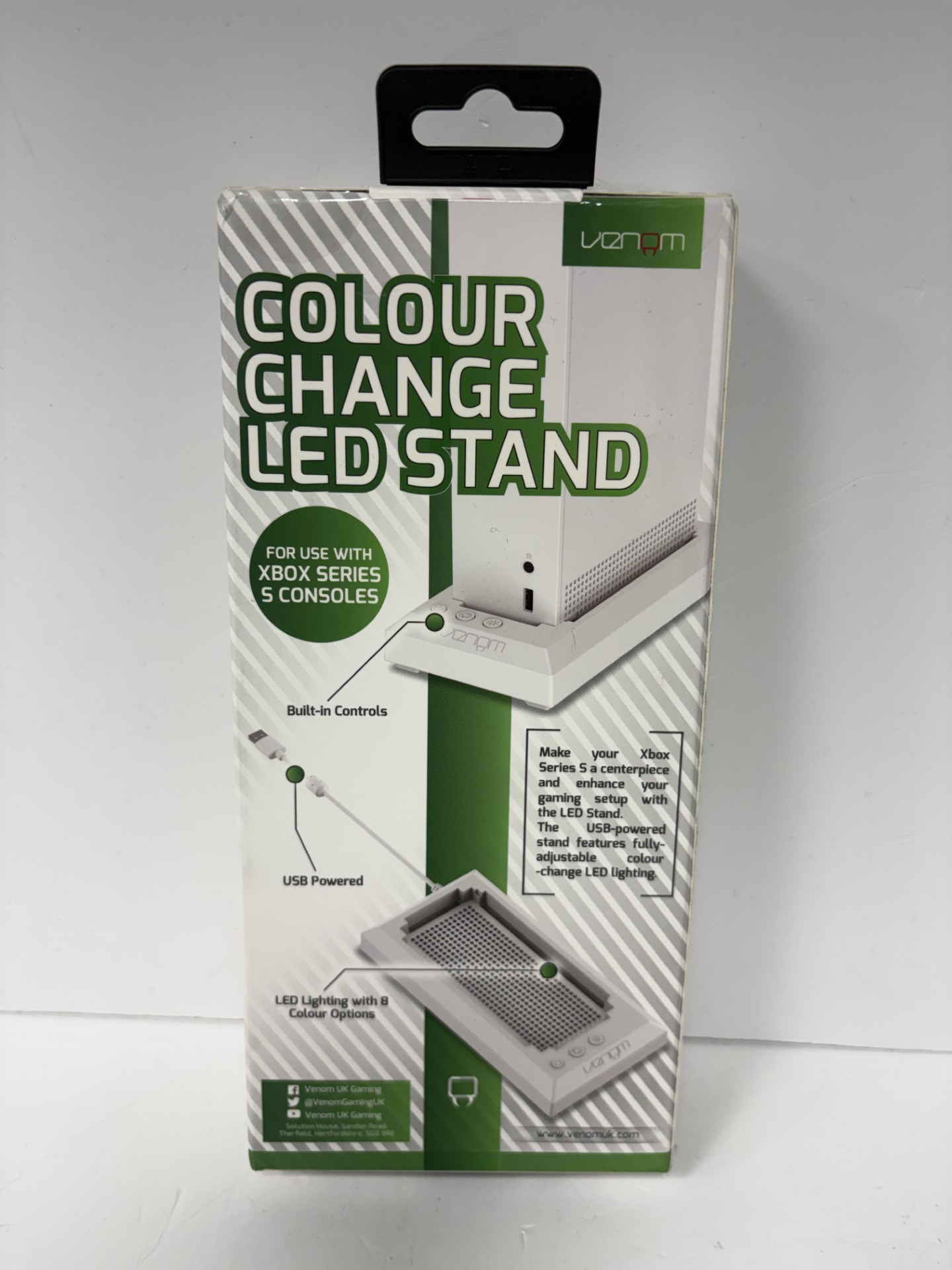 Product photo for COLOUR CHANGING LED STAND VENOM BOXED