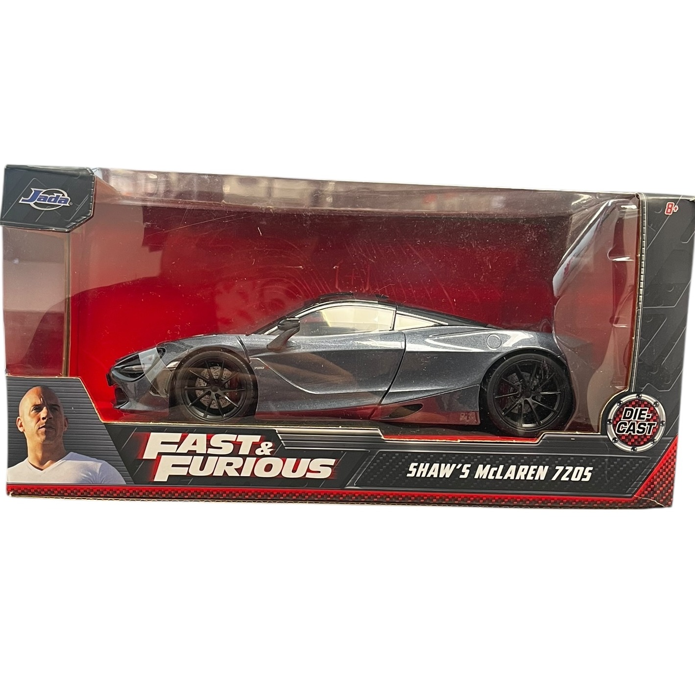 Product photo for New: Jada Die-Cast Fast & Furious - Shaw's McLaren 720s (1:24 Scale, Ages 8+)