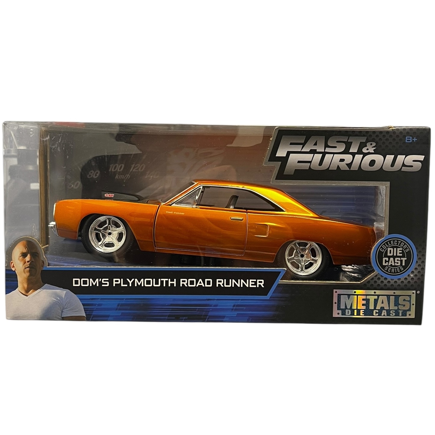 Product photo for New: Jada Die-Cast Fast & Furious - Dom's Plymouth Road Runner (1:24 Scale)