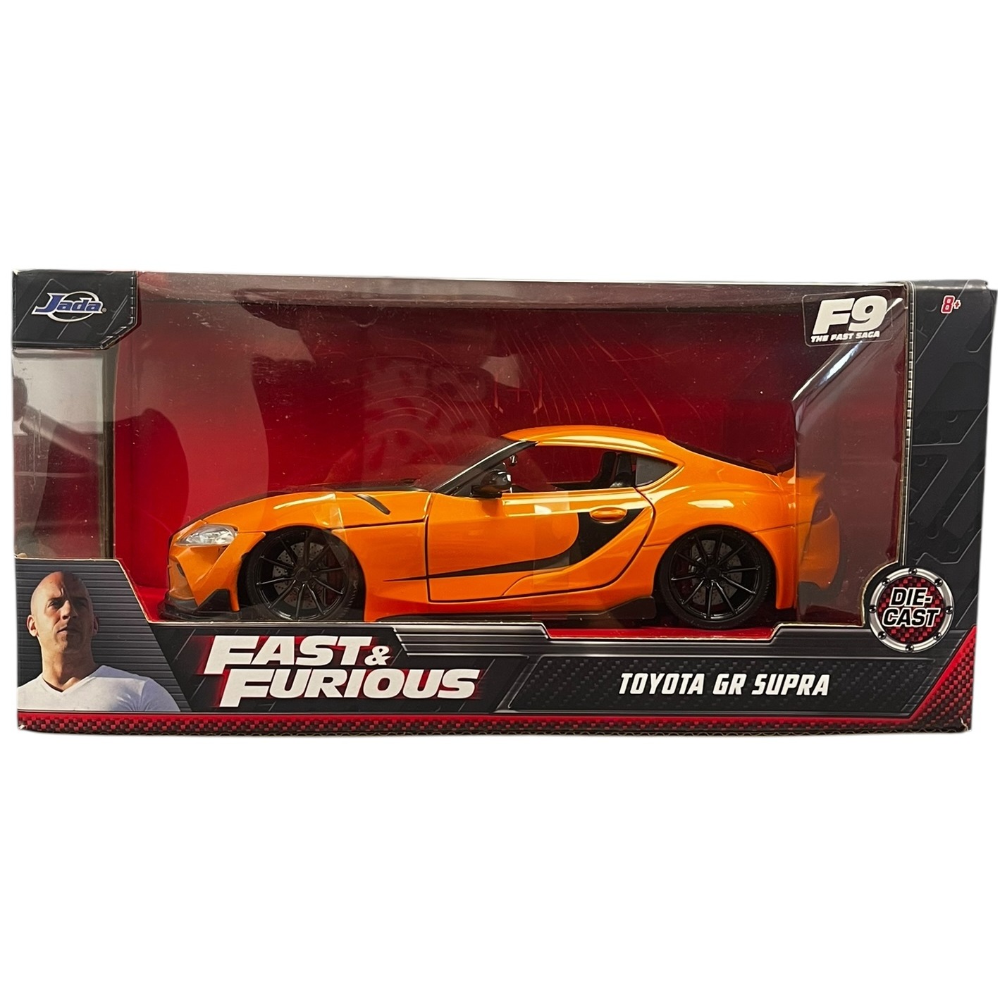Product photo for Jada-Die Cast Fast & Furious - Toyota GR Supra (1:24 Scale, Ages 8+, Used)