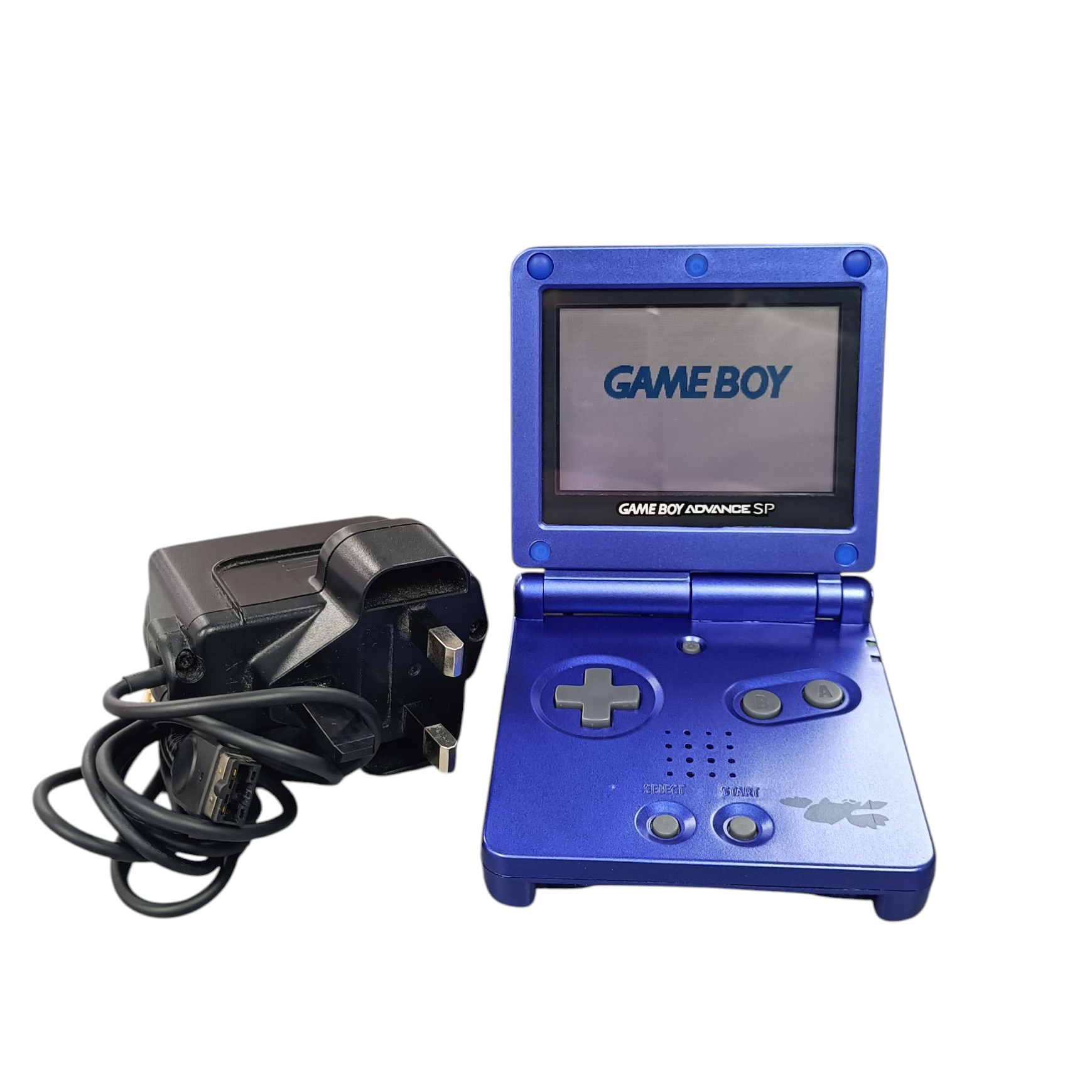 Product photo for Game Boy Advance SP AGS-001 Console, Kyogre Blue (No Game), Unboxed