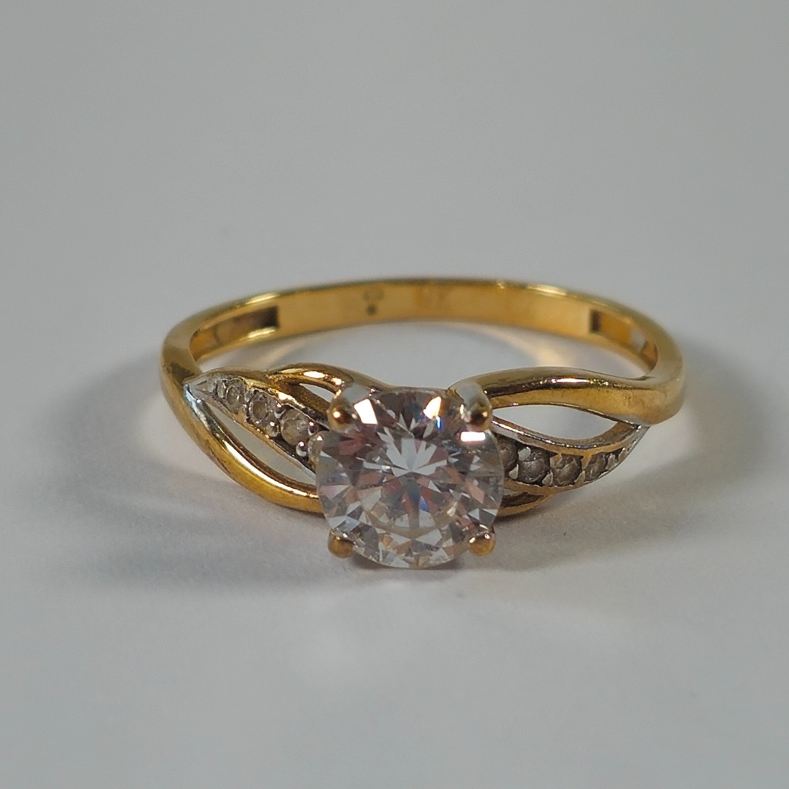 Product photo for 9ct Gold *CZ* Engagement Ring Size M1/2
