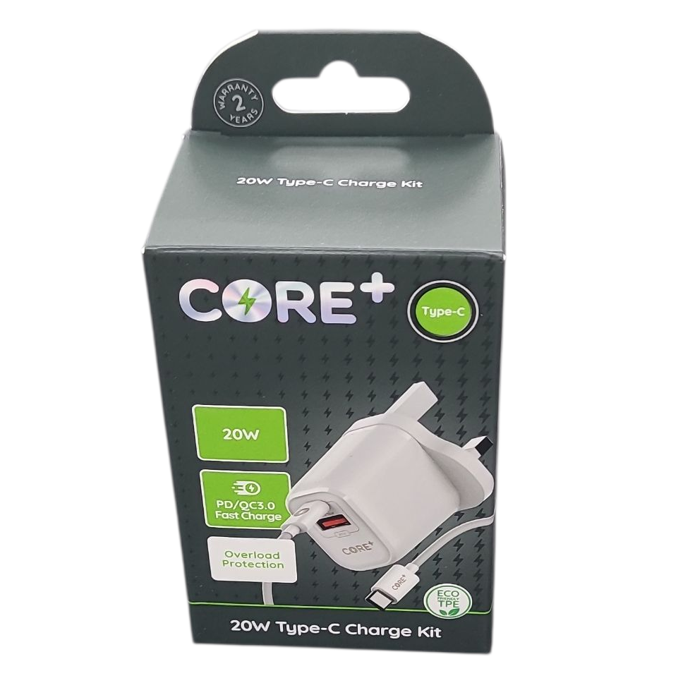 Product photo for Core+ 20W Type C Charge Kit