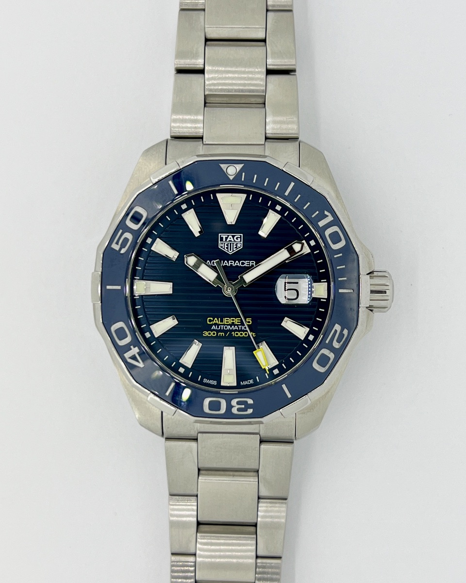 Product photo for TAG HEUER TAG HEUER AQUARACER WAY201B CALIBRE 5 AUTOMATIC WRISTWATCH NEWLY SERVICED R:LVIO
