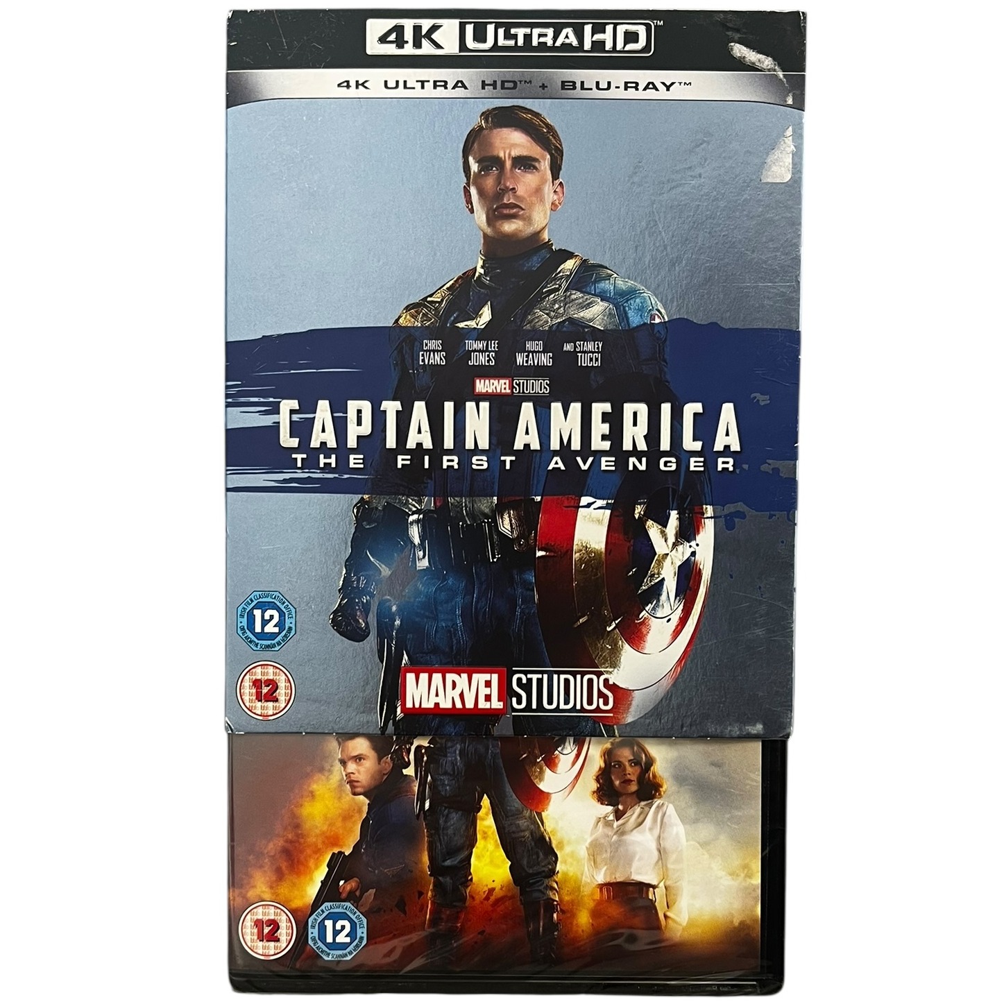 Product photo for New: Captain America The First Avenger - 4K UHD + Blu-Ray (Rated 12, Marvel)