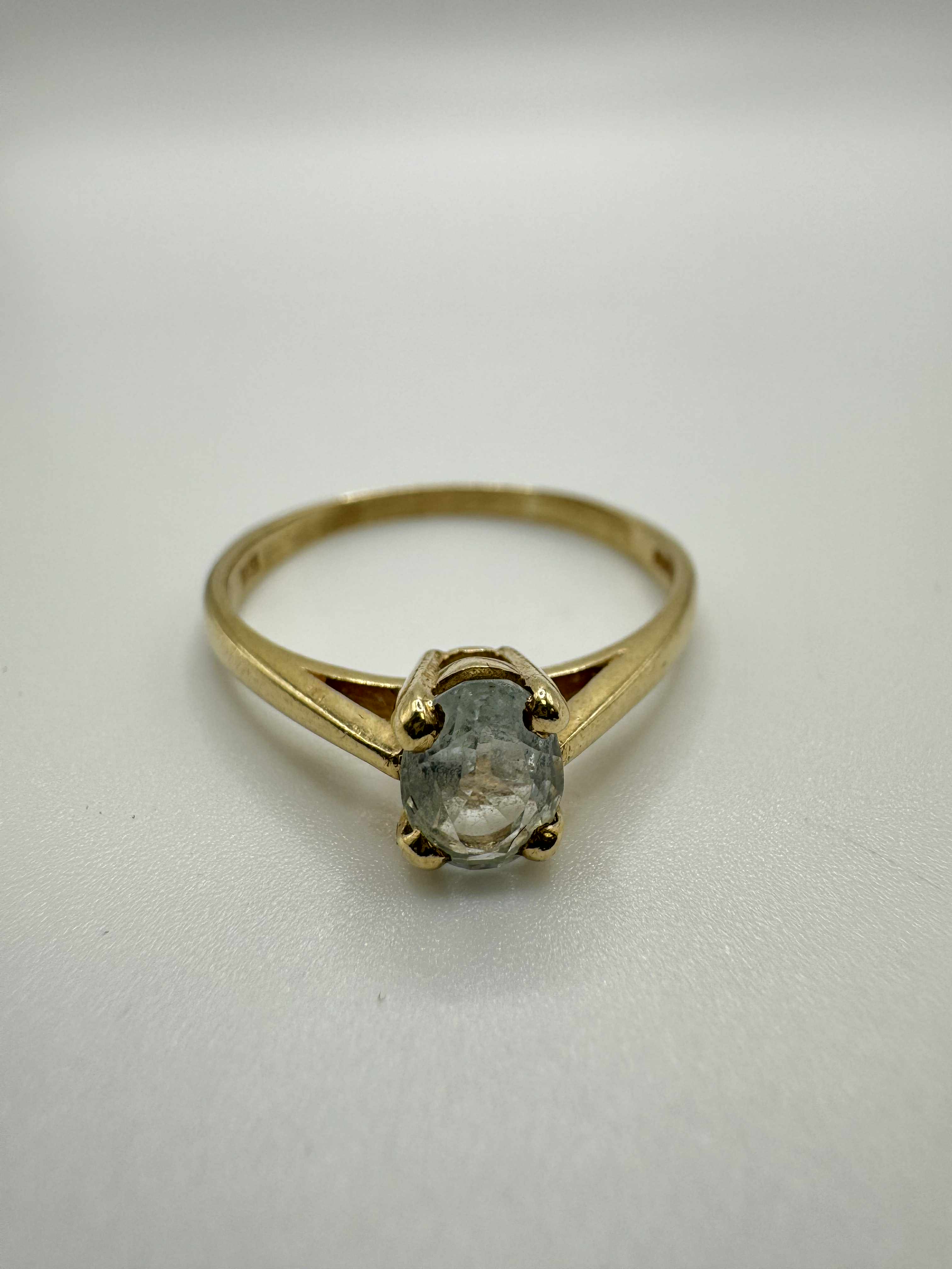 Product photo for 9ct Clear Gem Solitaire Ring