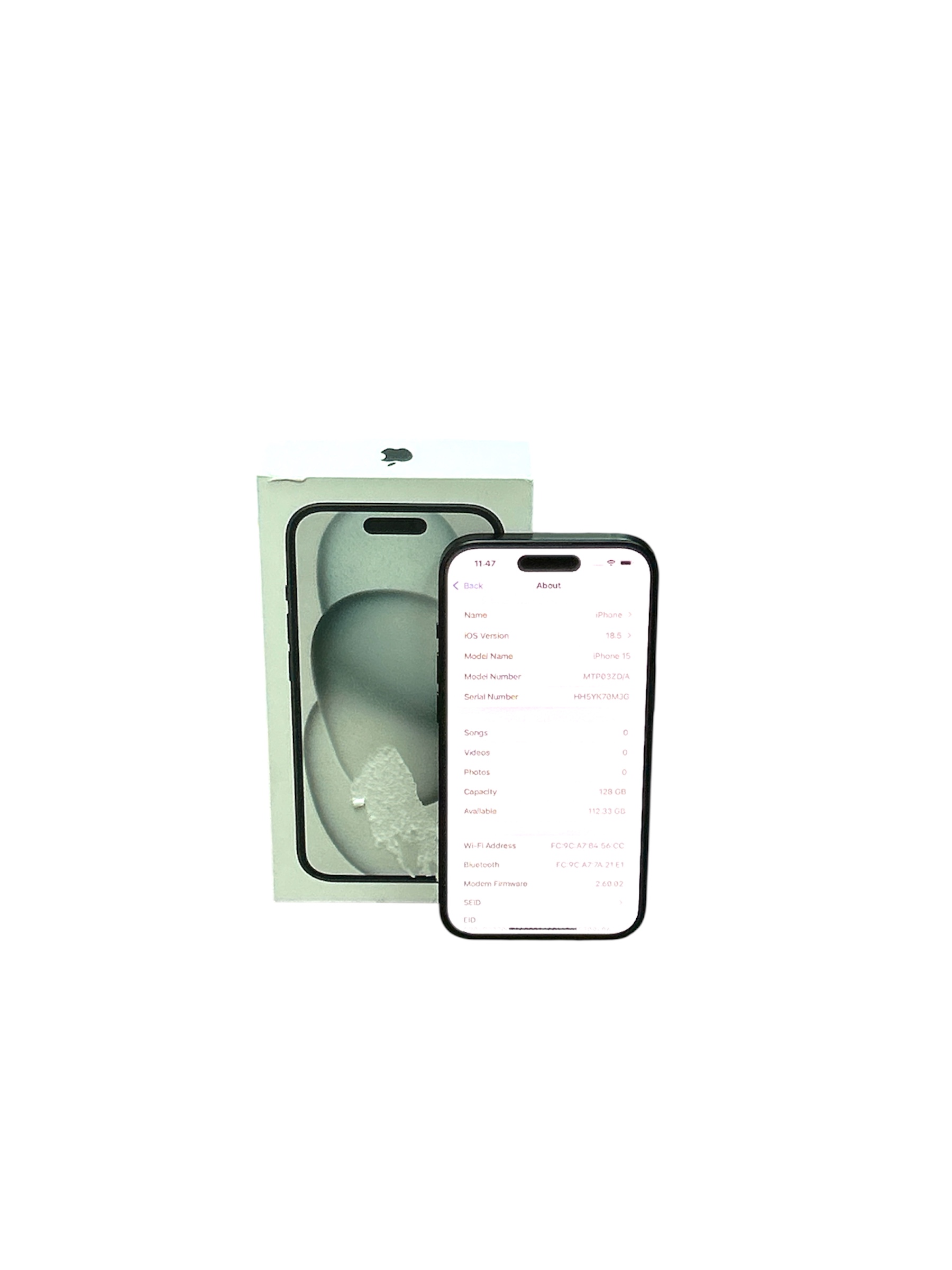 Product photo for Apple iPhone 15 128GB Black, Unlocked B