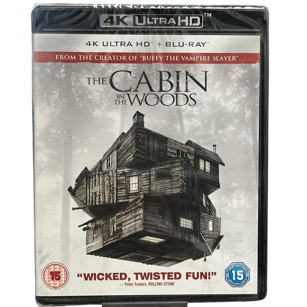 Product photo for New: Cabin In The Woods - 4K Ultra HD + Blu-Ray Discs (Rated 15, Lionsgate)