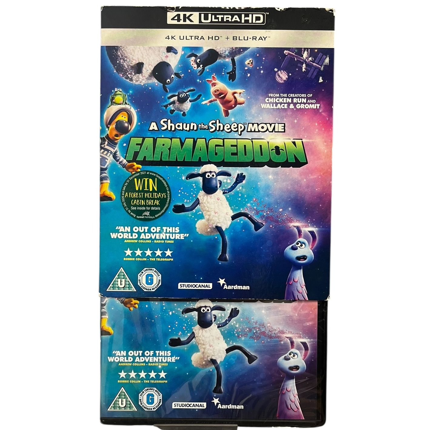 Product photo for New: A Shaun The Sheep Movie: Farmageddon - 4K UHD + Blu-Ray (Rated U, Region B)