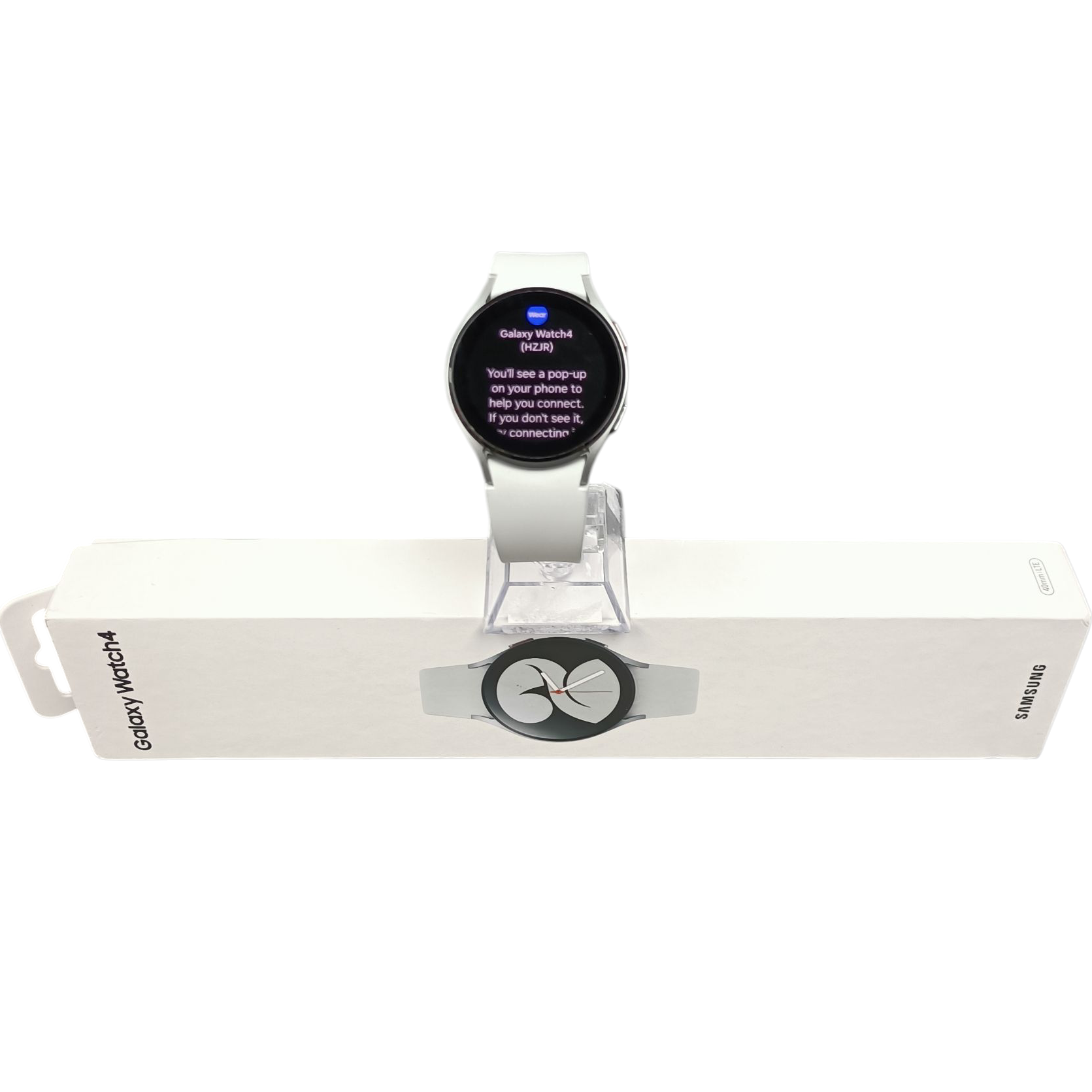 Product photo for Samsung Galaxy Watch 4, (GPS+Cellular) Silver 40mm