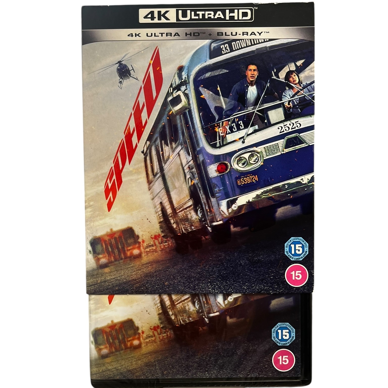 Product photo for New: Speed - 4K Ultra HD + Blu-Ray Discs (Rated 15, Region B, Remastered)