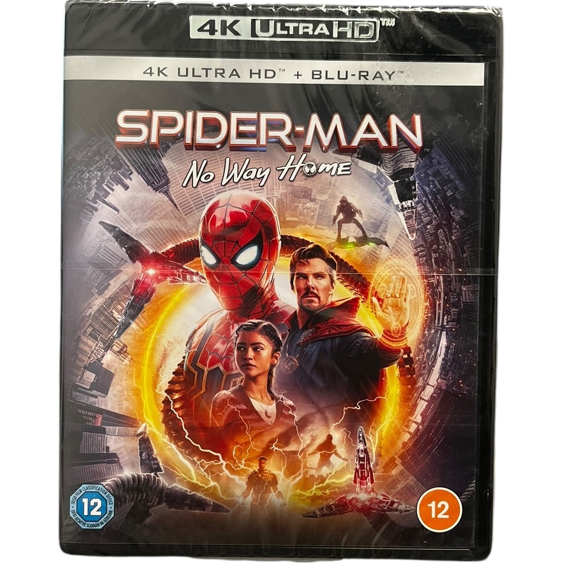 Product photo for New: Spider-Man: No Way Home - 4K UHD + Blu-Ray (Rated 12, Marvel Studios)