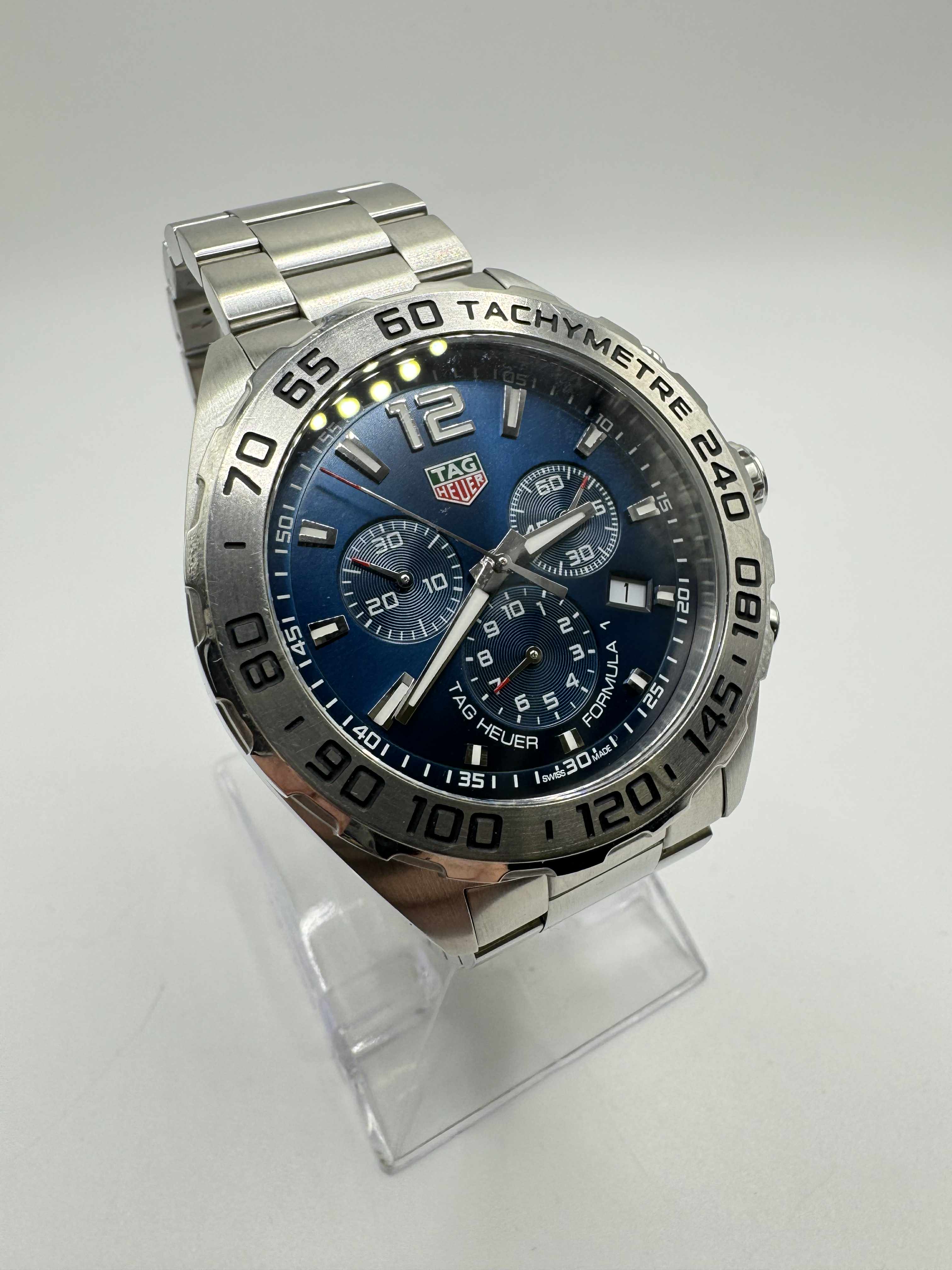 Product photo for TAG Heuer Formula 1 Quartz Men's Blue Steel Chronograph 43mm Watch