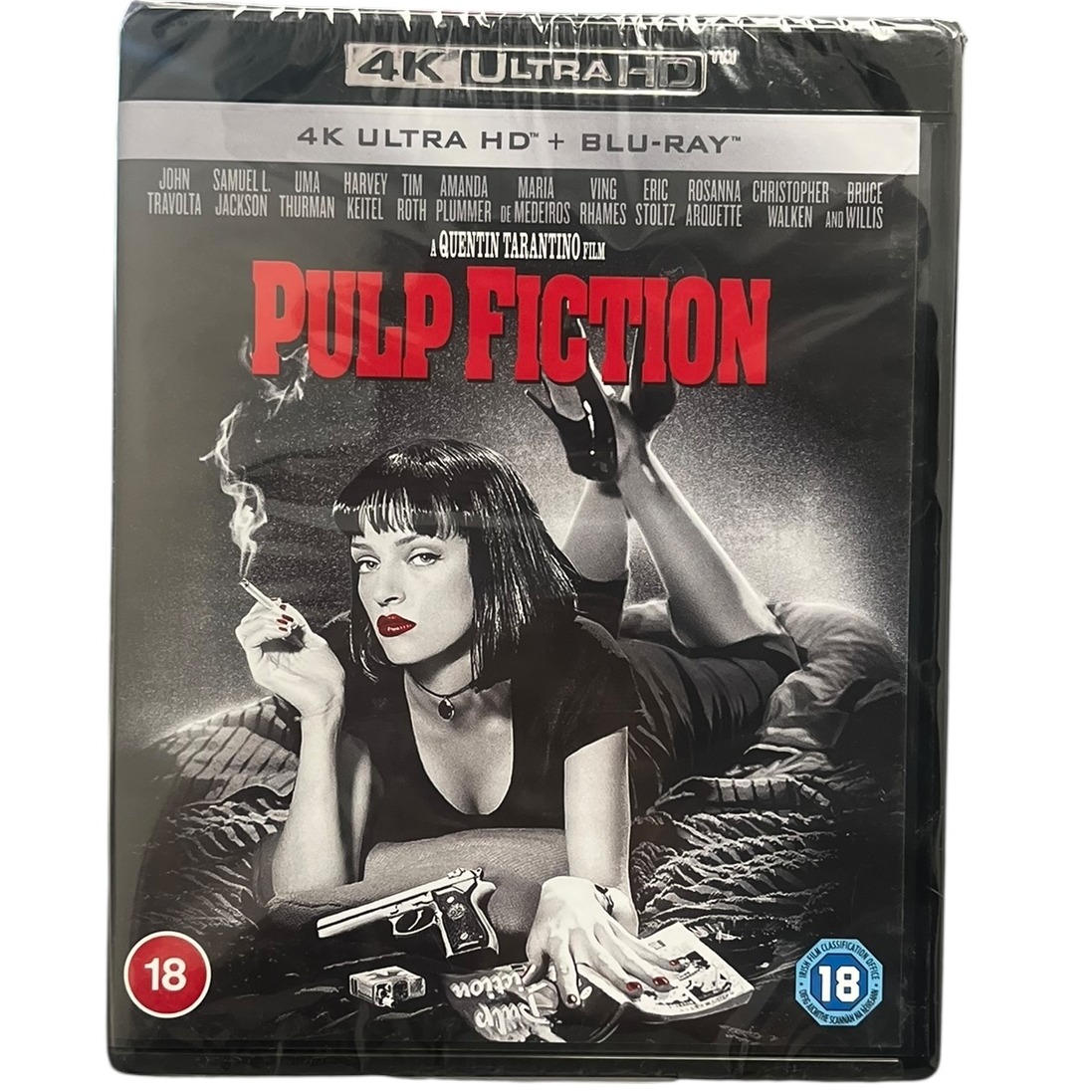 Product photo for New: Pulp Fiction - 4K Ultra HD + Blu-Ray Discs (Rated 18, Region B, Paramount)