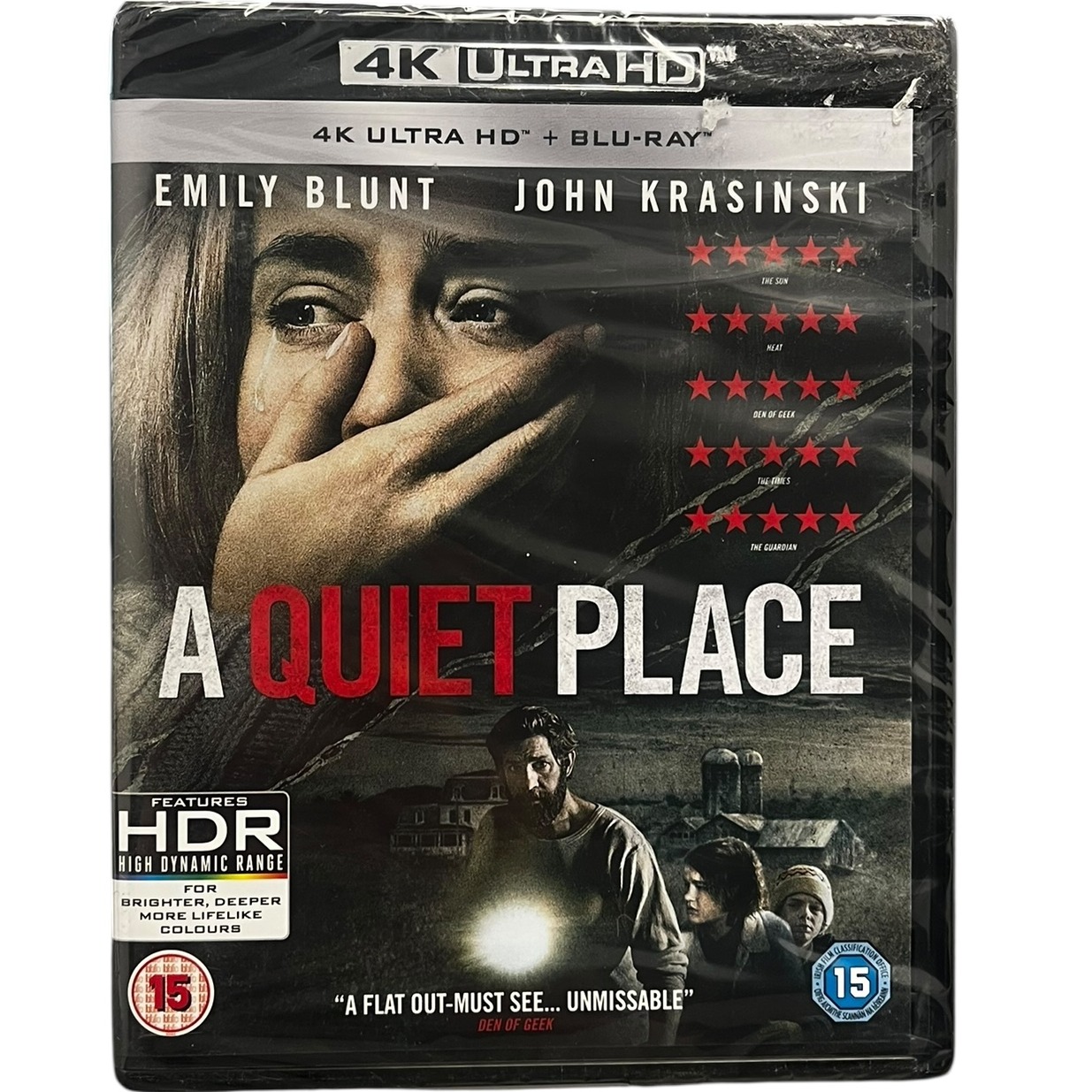 Product photo for New: A Quiet Place - 4K Ultra HD + Blu-Ray (Rated 15, Paramount, Region B)
