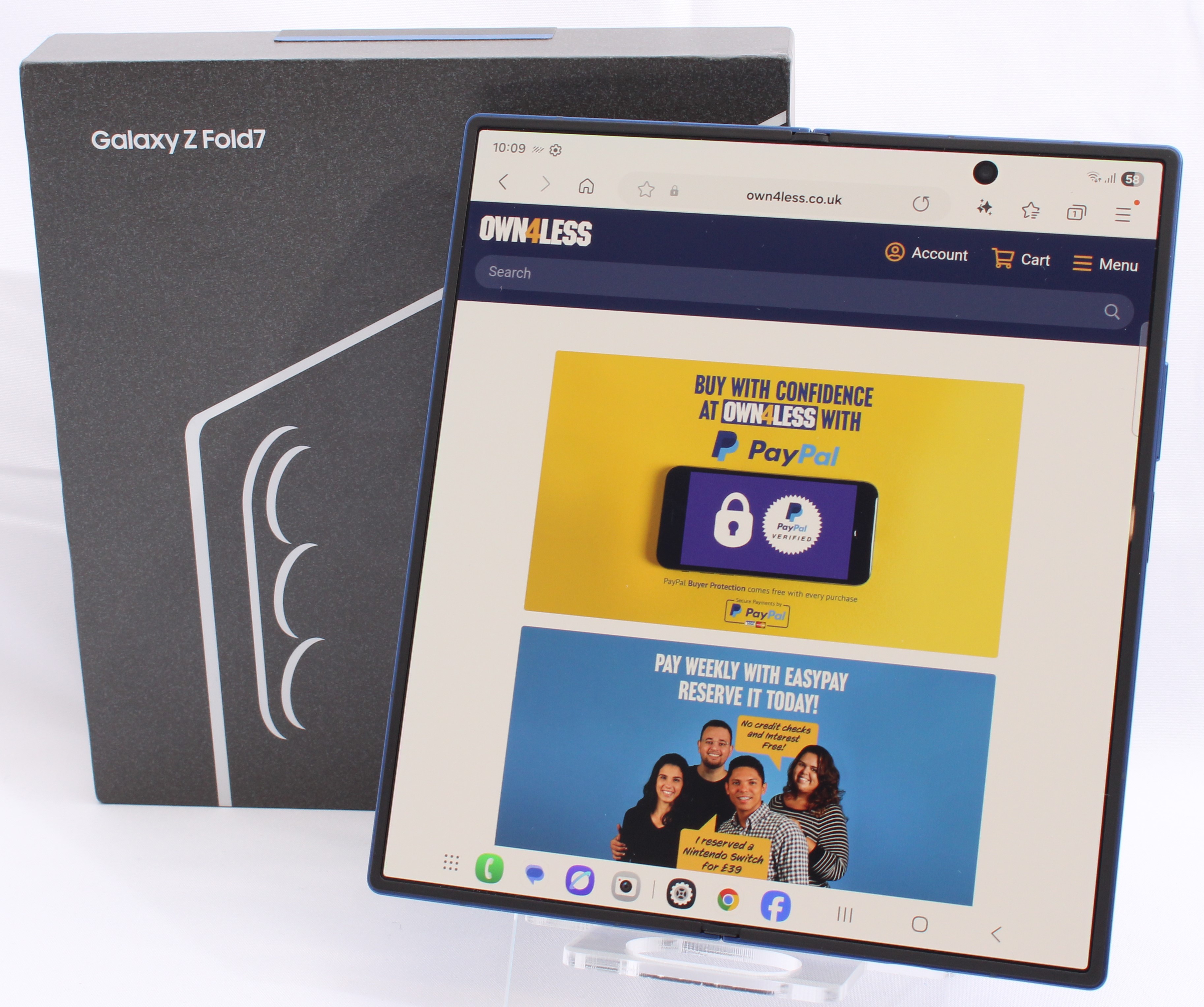 Product photo for Samsung Galaxy Z Fold7 256GB Android Smartphone - Blue Shadow (A)