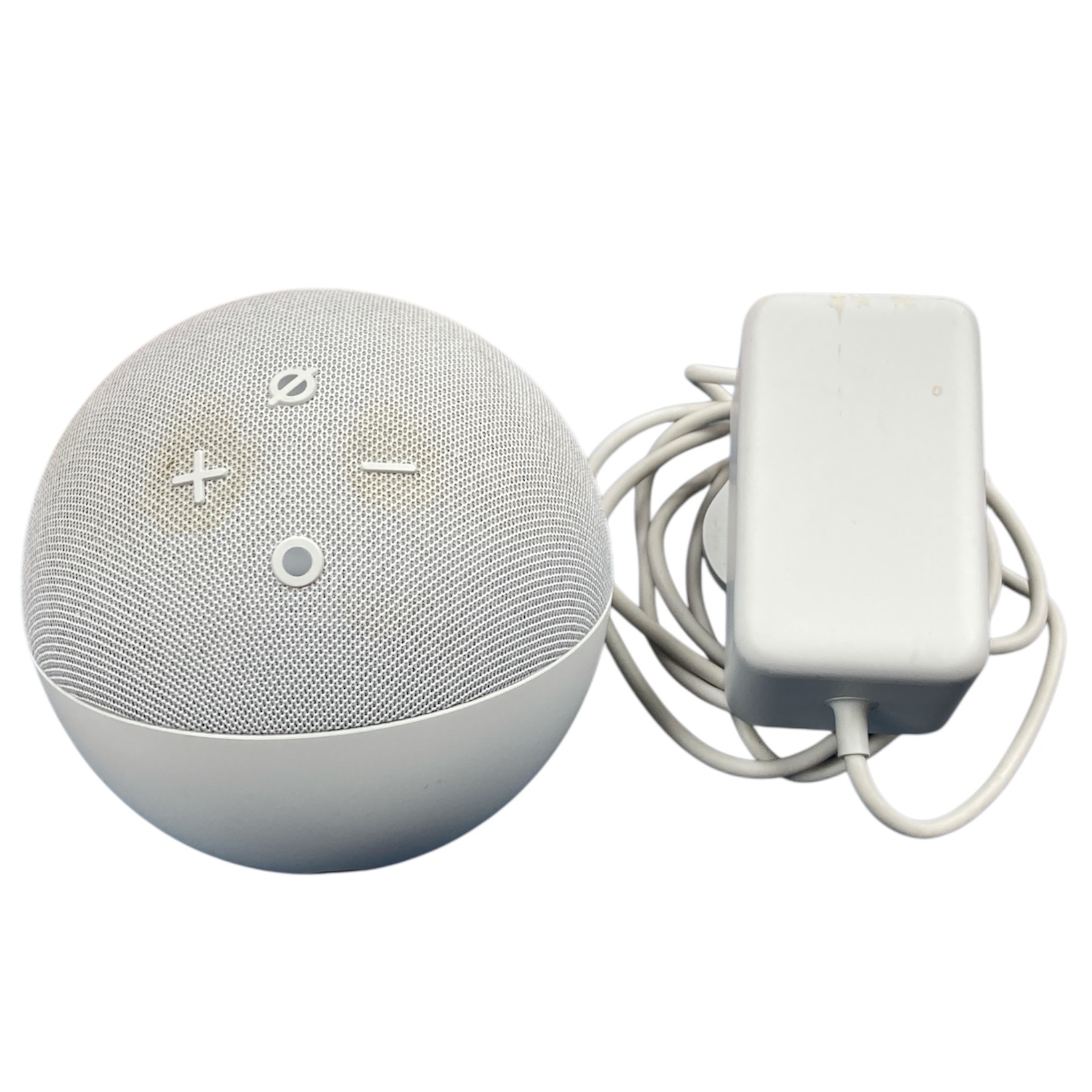 Product photo for Amazon Echo Dot 4th Gen (B7W64E) - Glacier White, B