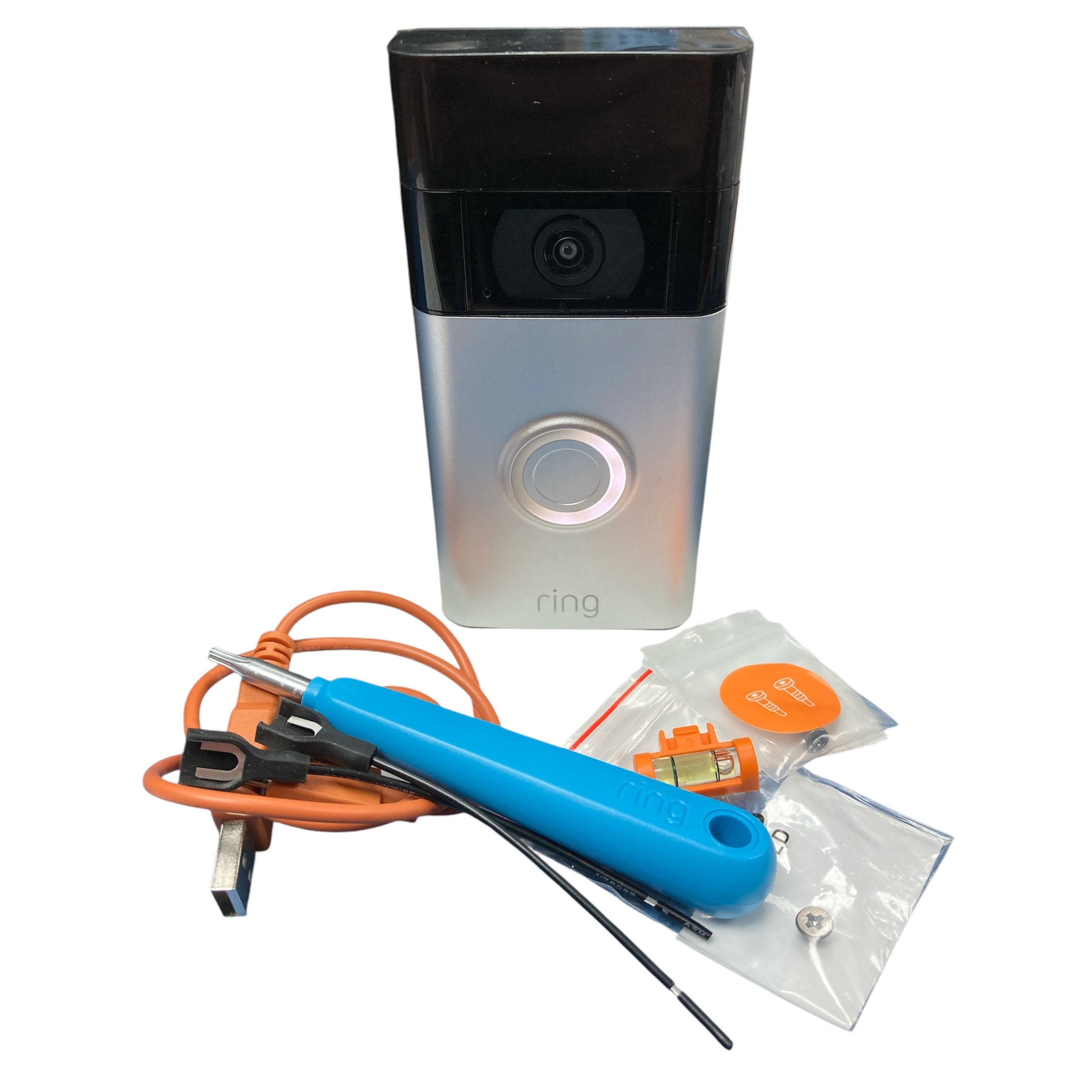Product photo for Ring Video Doorbell (Gen 2) - Satin Nickel, B