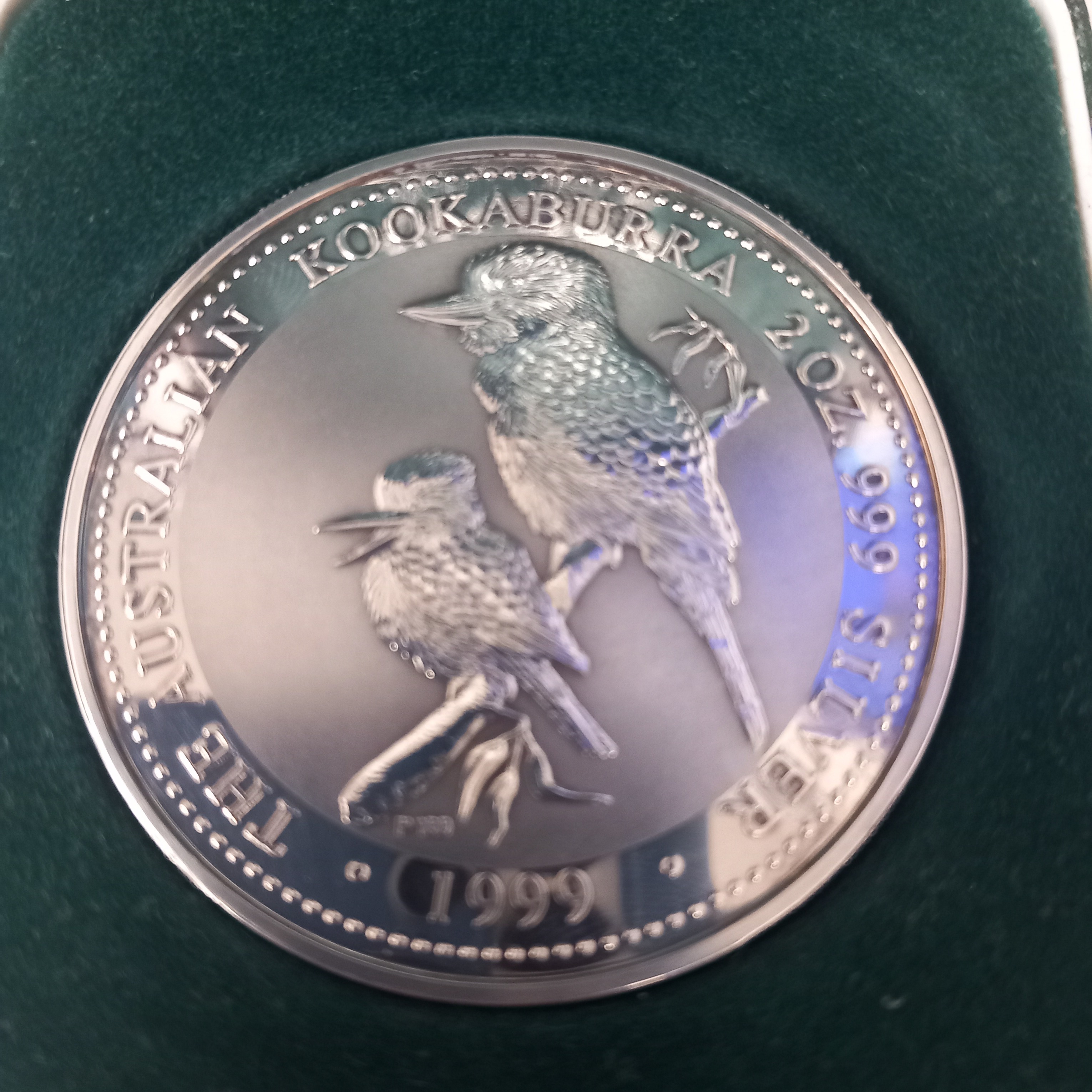 Product photo for AUSTRALIA DOLLAR AUSTRALIA KOOKABURRA $2 DOLLAR .999 SILVER COIN