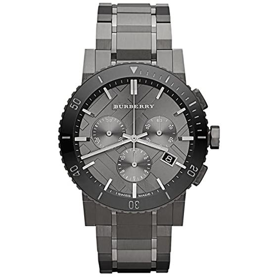 Product photo for BURBERRY Burberry Men's Watch Chronograph 42mm The City Gunmetal Grey BU9381