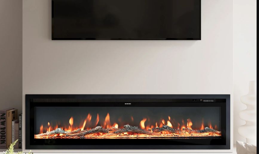 Product photo for Smallbee 50″ Wall‑Mount Electric Fireplace Heater PM1199 – New in Box
