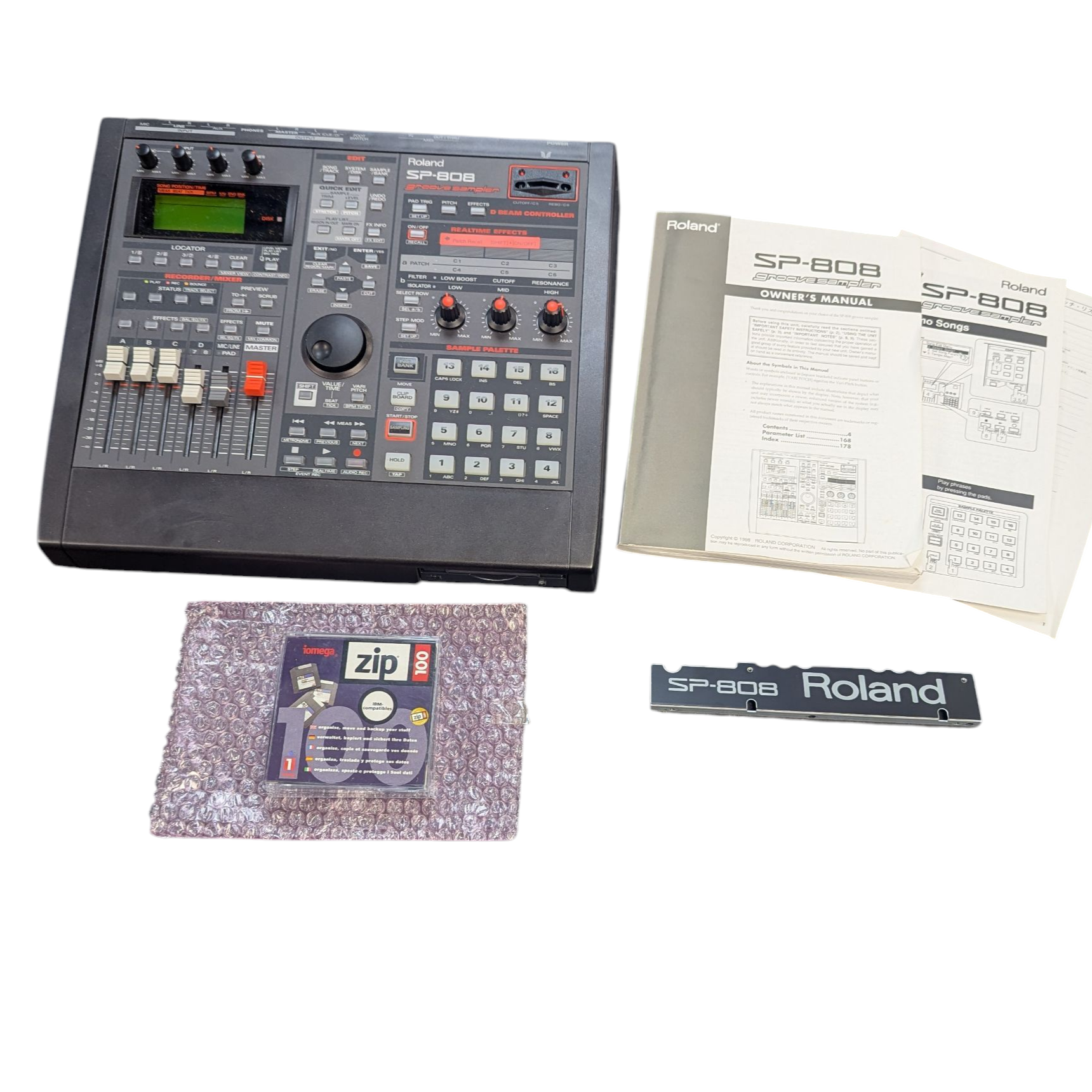 Product photo for Roland SP-808 Groove Sampler Sequencer w/ Expansion board & Zip 100