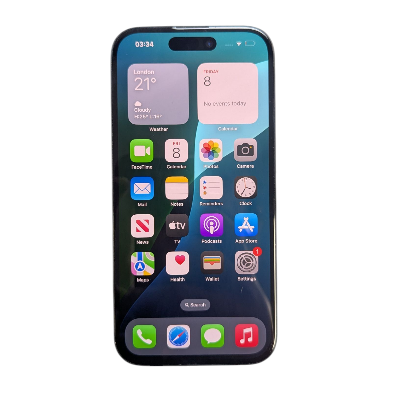 Product photo for Apple iPhone 16 128GB Black Unlocked (100% Battery Health) (Cycle Count 37)