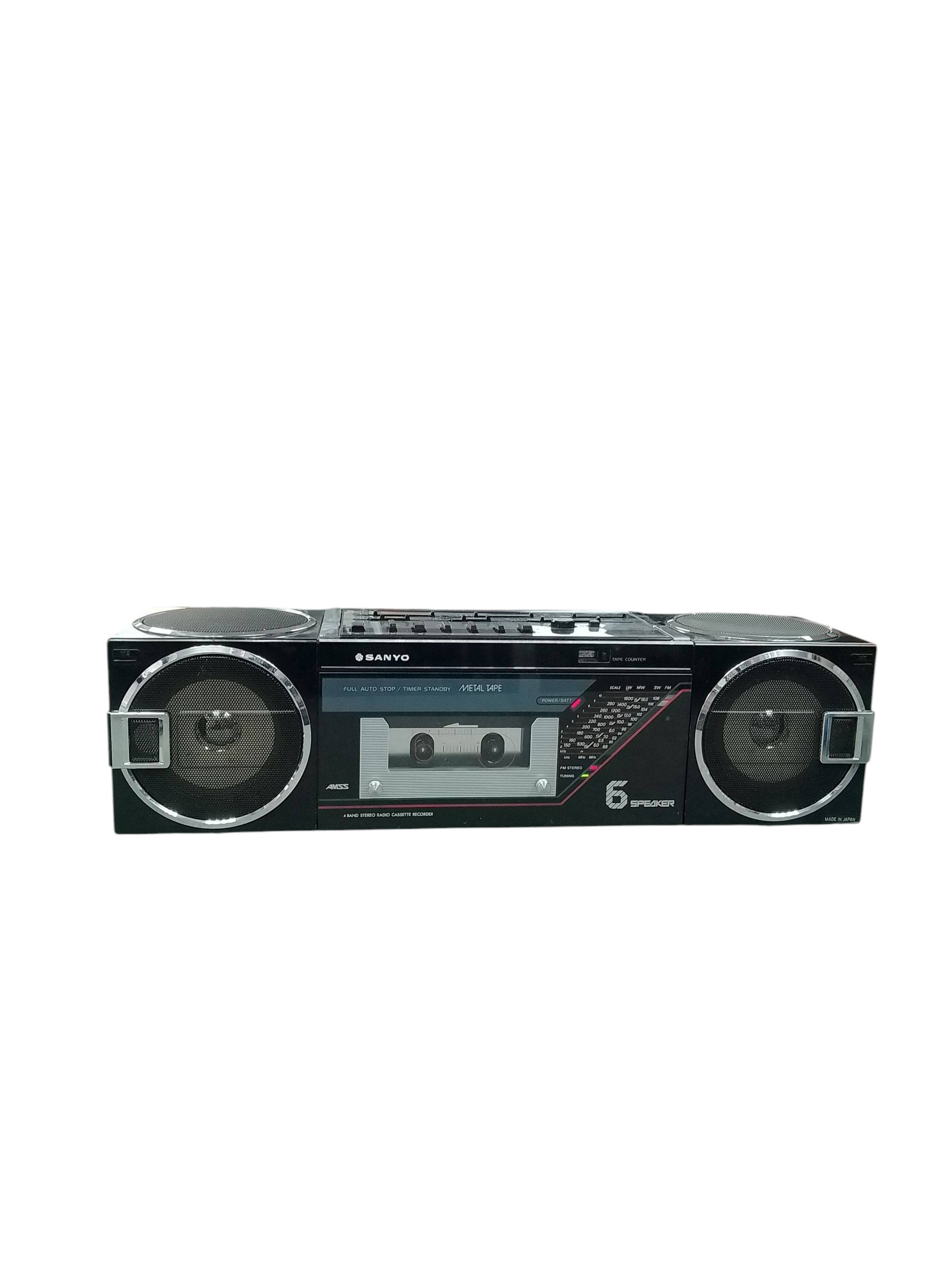 Product photo for Sanyo m7735l Boombox Rare Cassette Stereo Recorder (READ DESCRIPTION)