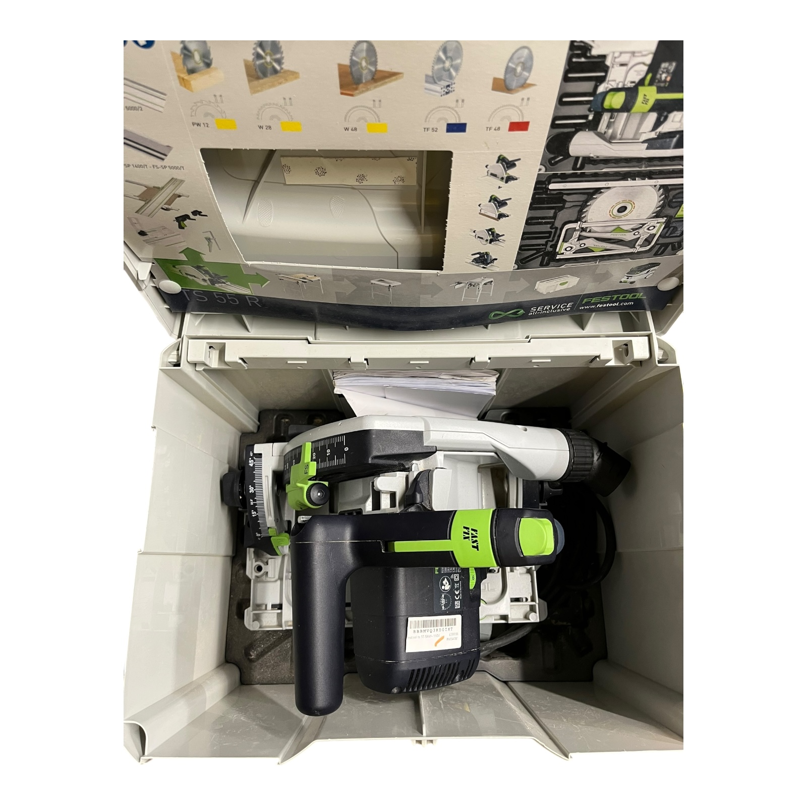 Product photo for Festool TS 55 Plunge Cut Circular Saw – 110V (Cased) Used, Good Condition