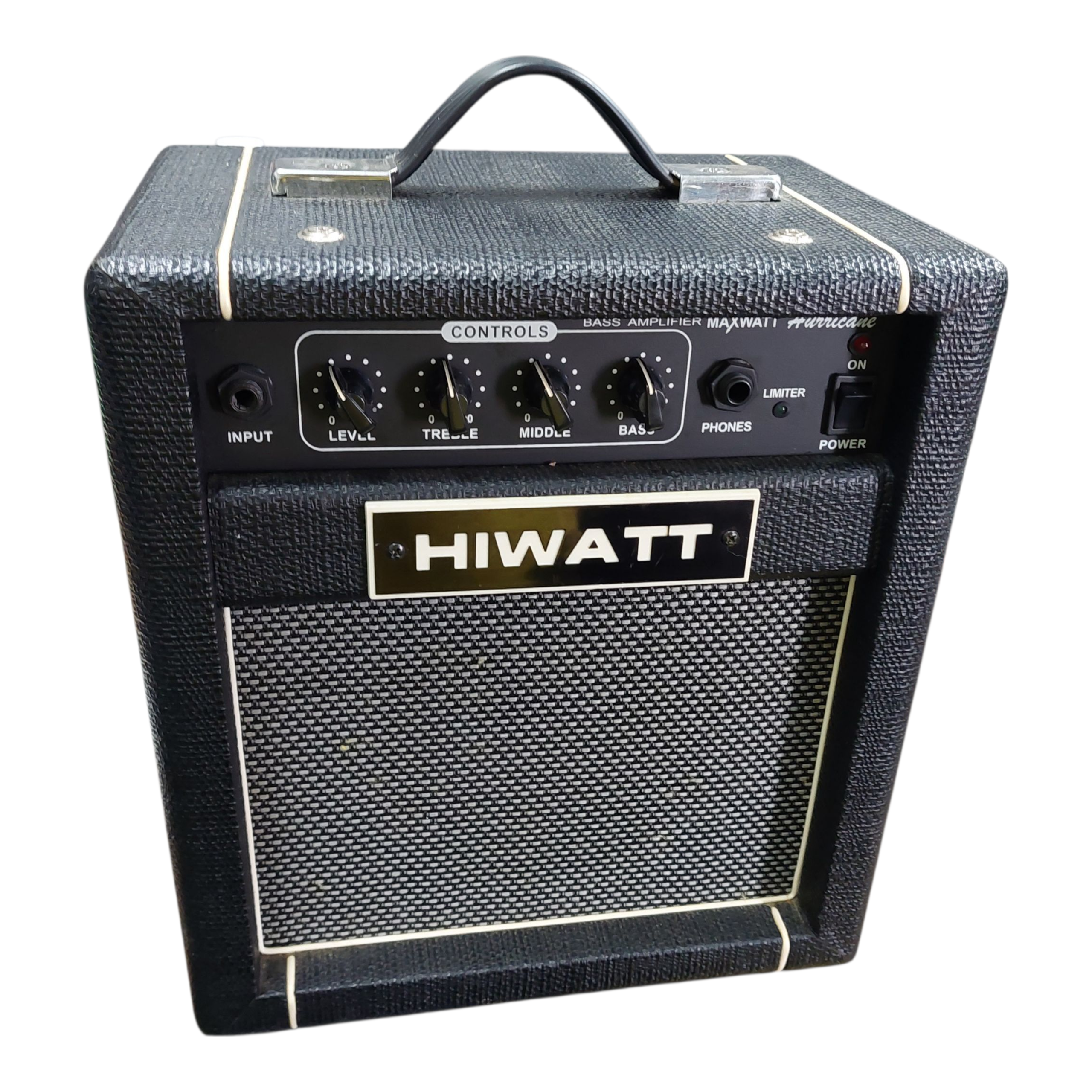 Product photo for Hiwatt MaxWatt Hurricane 25W Bass Amplifier – Compact Practice Amp