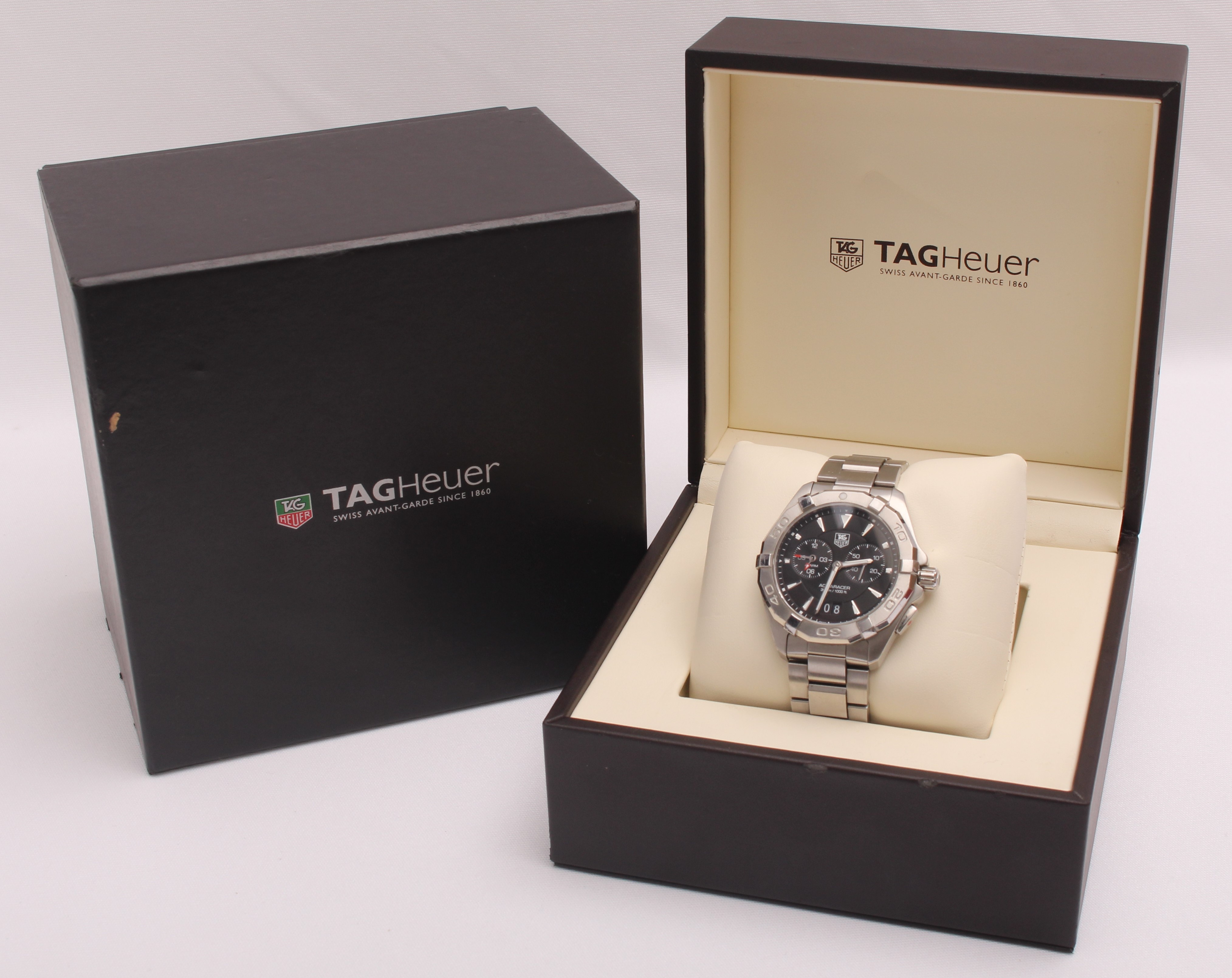 Product photo for TAG Tag Heuer Aquaracer 40mm Black Dial Men's Wristwatch - WAY111Z