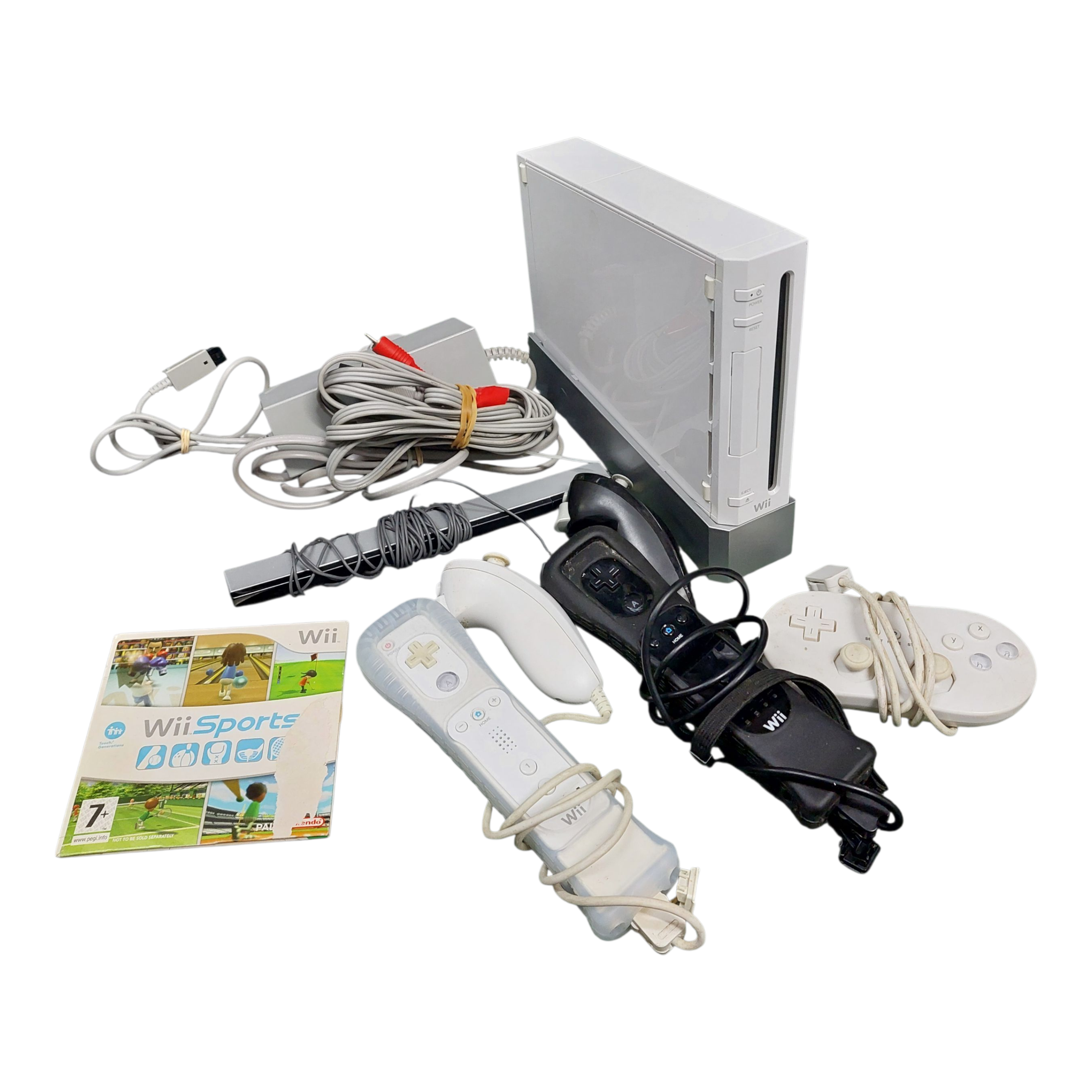 Product photo for Wii Bundle - 2 MotionPlus Remotes, Nunchuks, Classic Controller, Sports