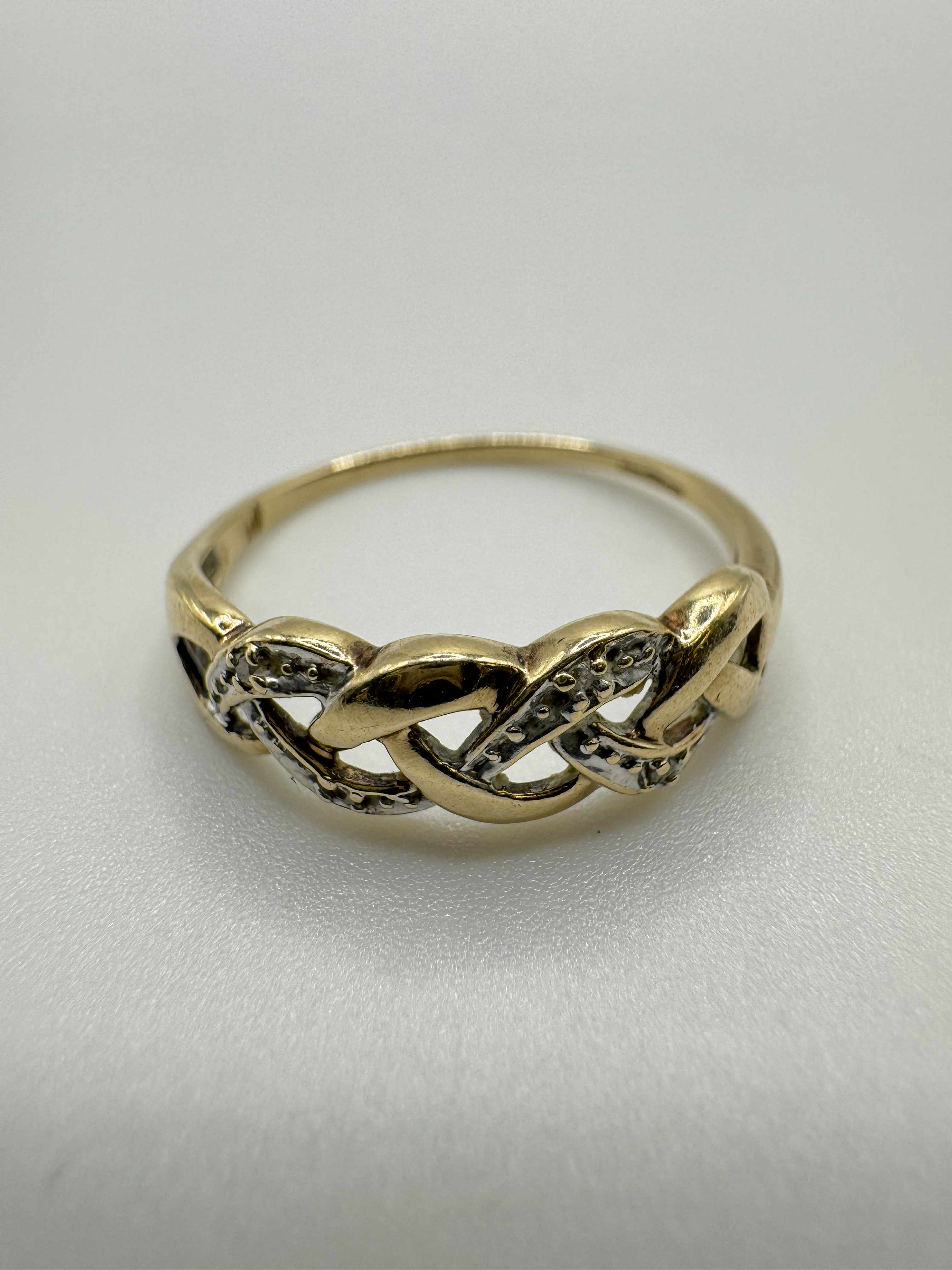 Product photo for 9ct Diamond Celtic Knot Ring