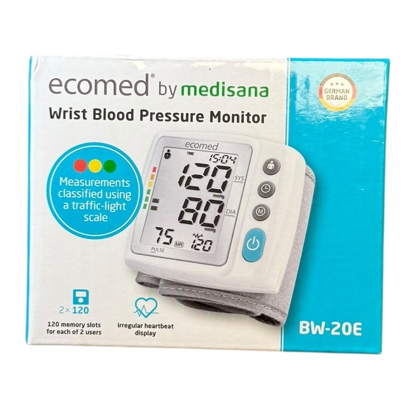 Product photo for New: Ecomed Wrist Blood Pressure Monitor - BW-20E