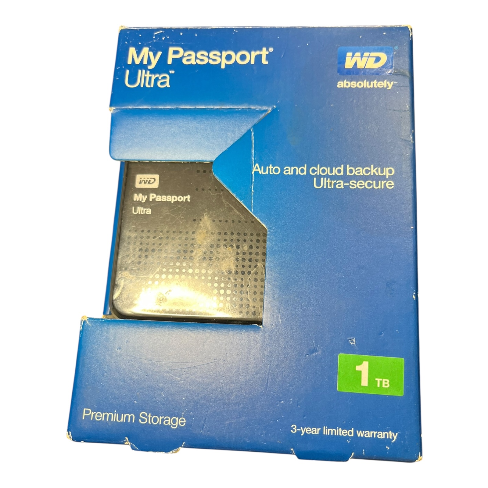 Product photo for WD My Passport 1TB Portable External Hard Drive – USB 3.0 Boxed Used