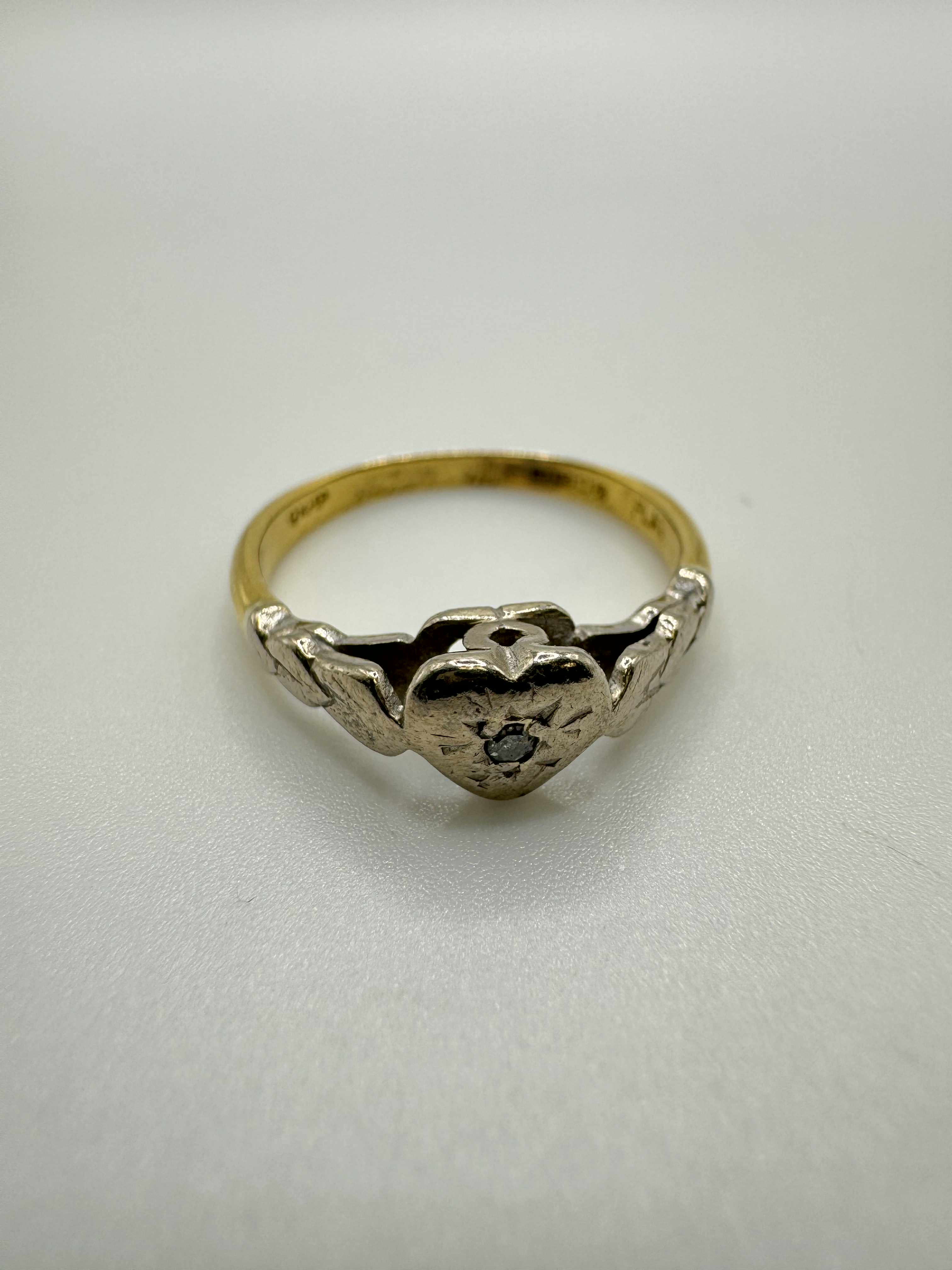 Product photo for 18ct Solitaire Diamond Heart Ring