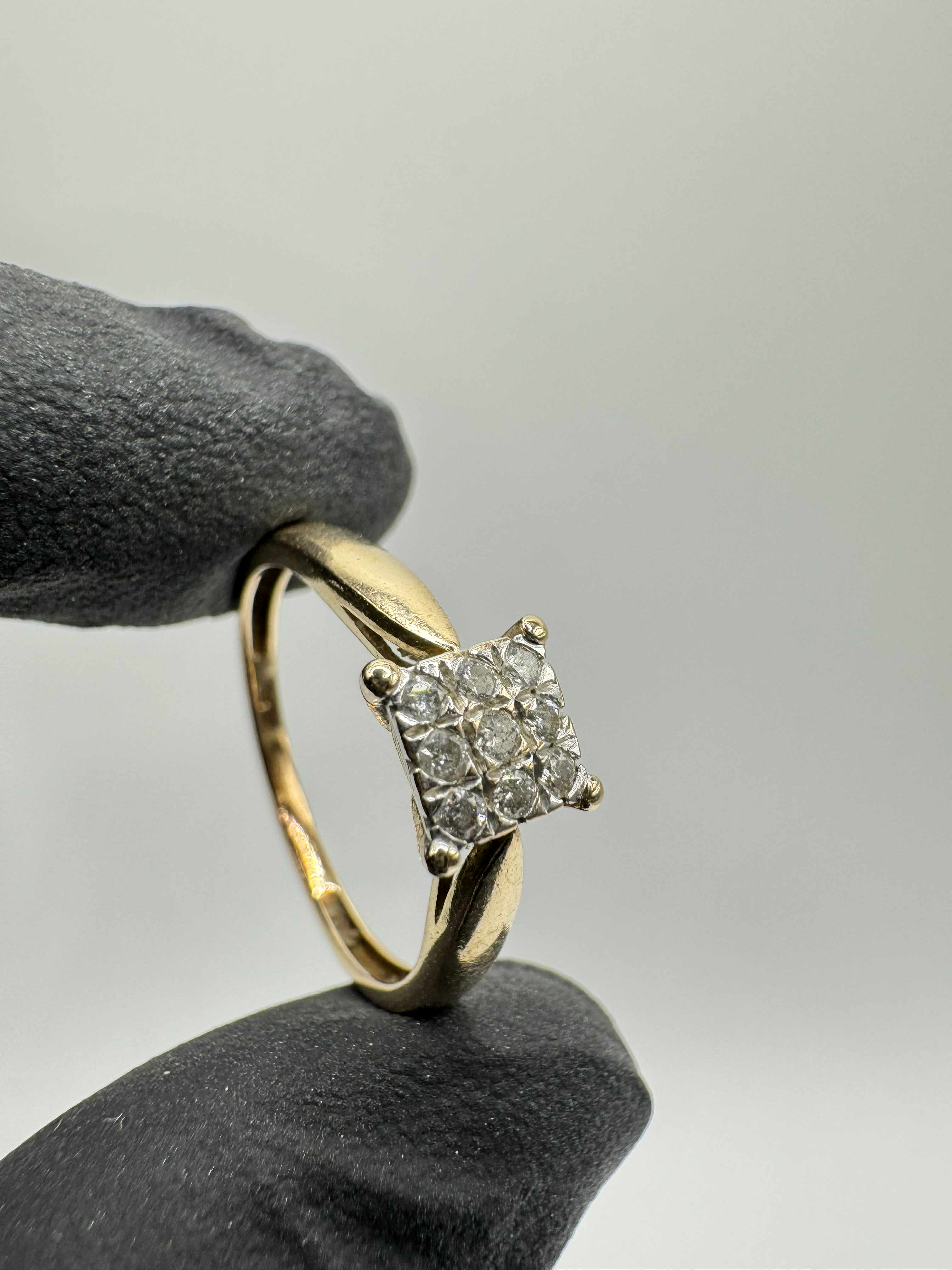 Product photo for 9ct Chequer Board Diamond Ring