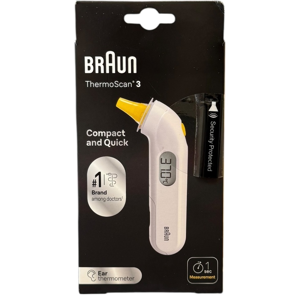 Product photo for New: Braun Thermoscan 3 Ear Thermometer (All Ages)