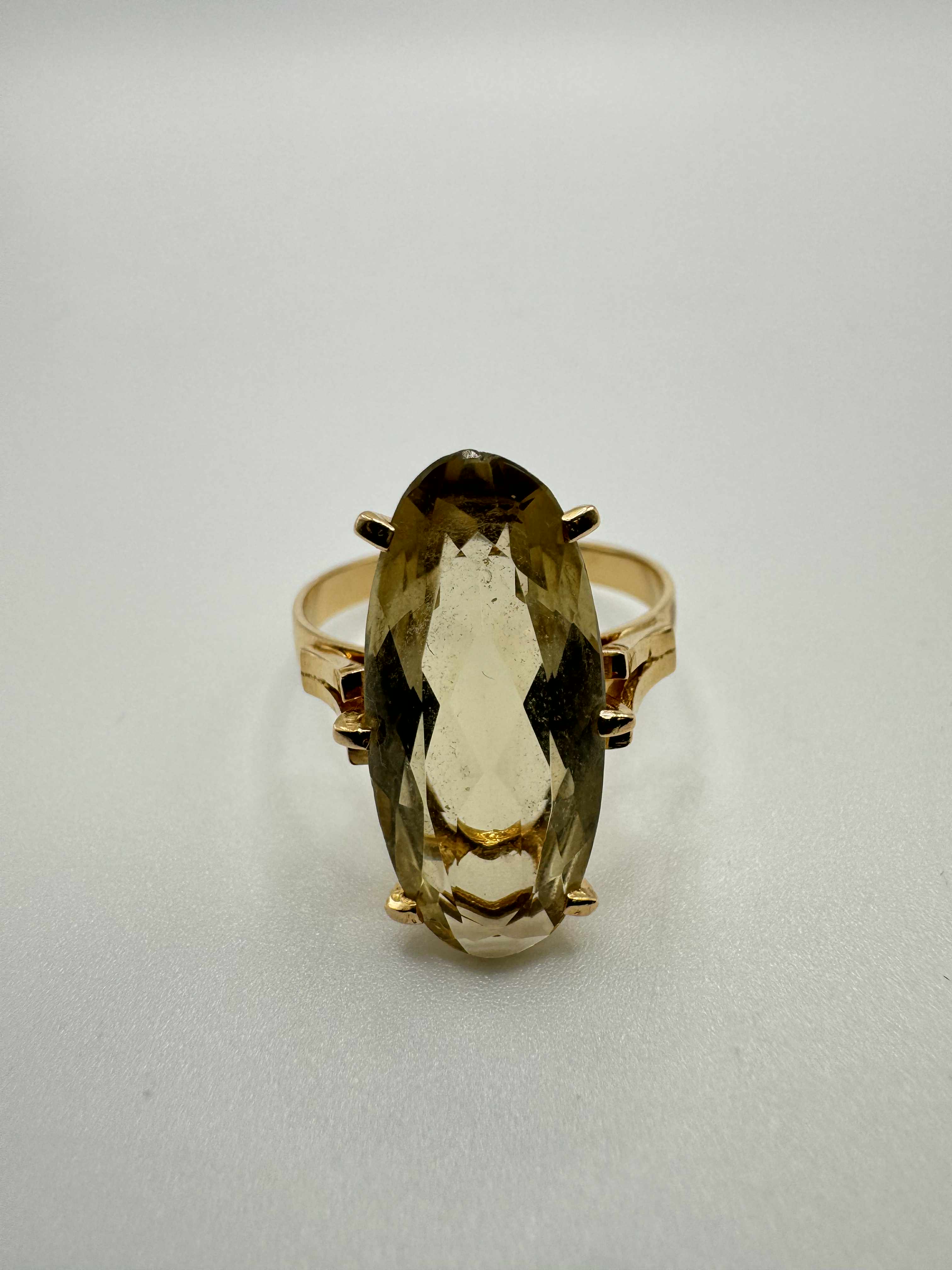 Product photo for 9ct Oval Yellow Citrine Ring