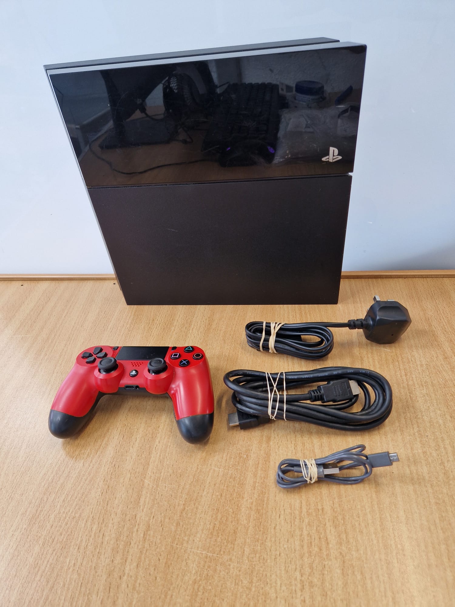 Product photo for Sony  Playstation 4 Console 500GB + Controller & Cables – 12 Month Warranty