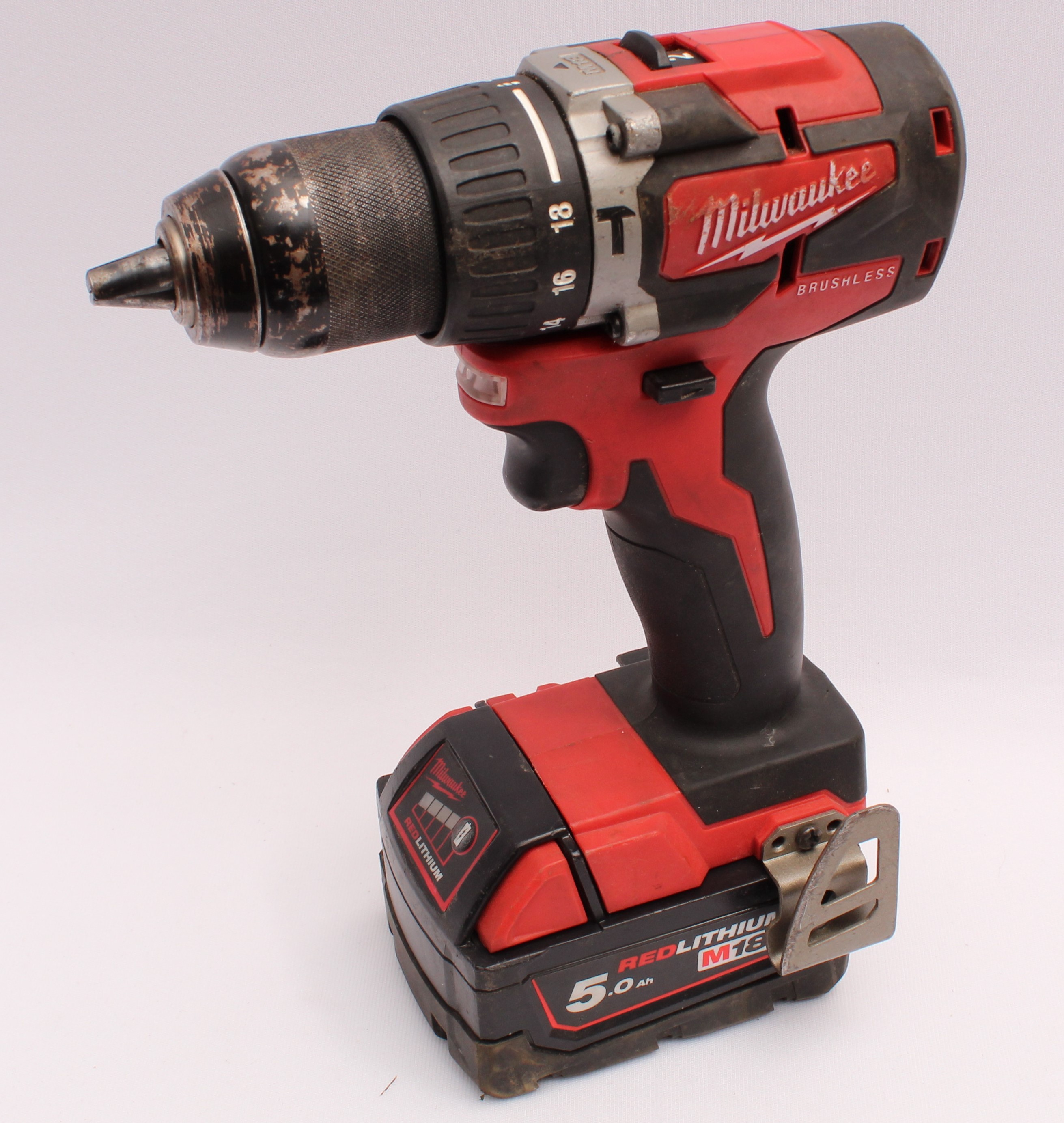 Product photo for Milwaukee M18 CBLPD 18V Brushless Combi Drill & 5.0Ah Battery (U)