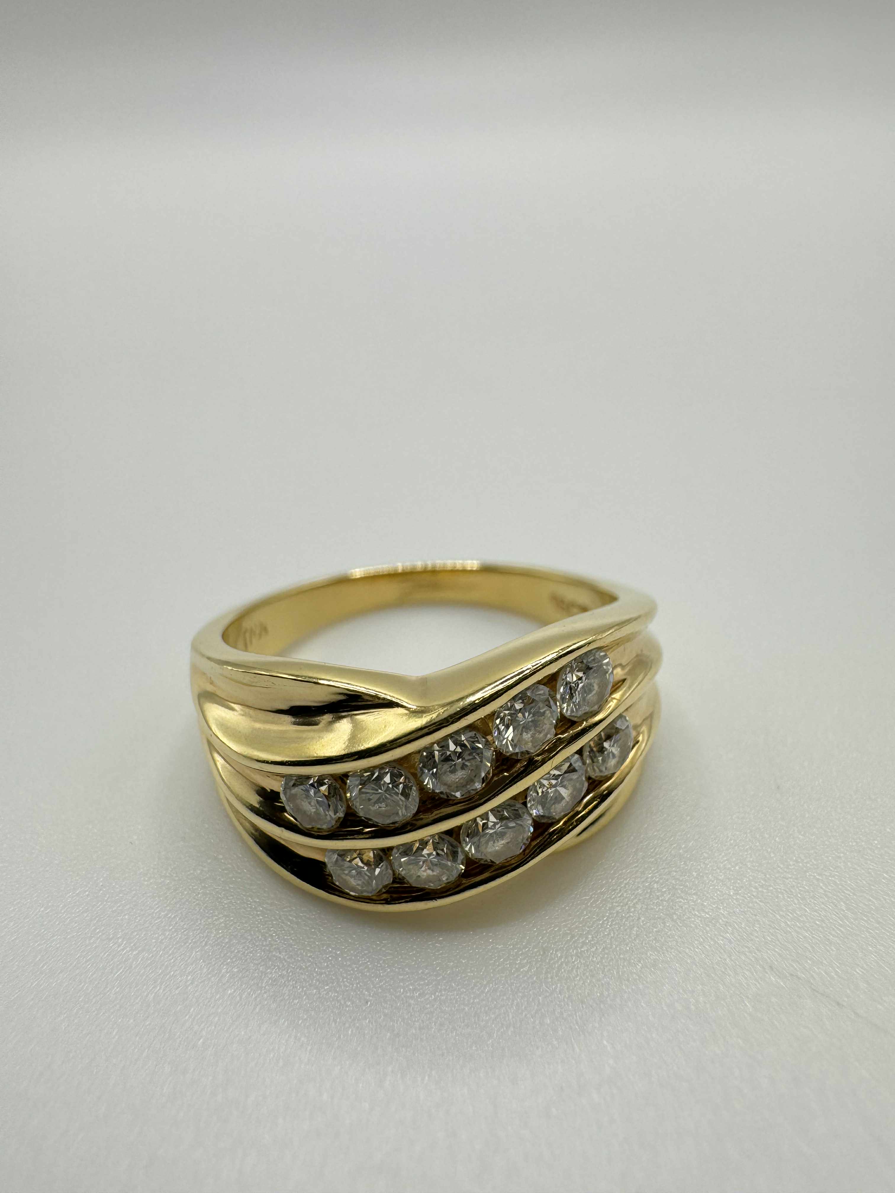 Product photo for 18ct Double Row Ten Diamond Ring