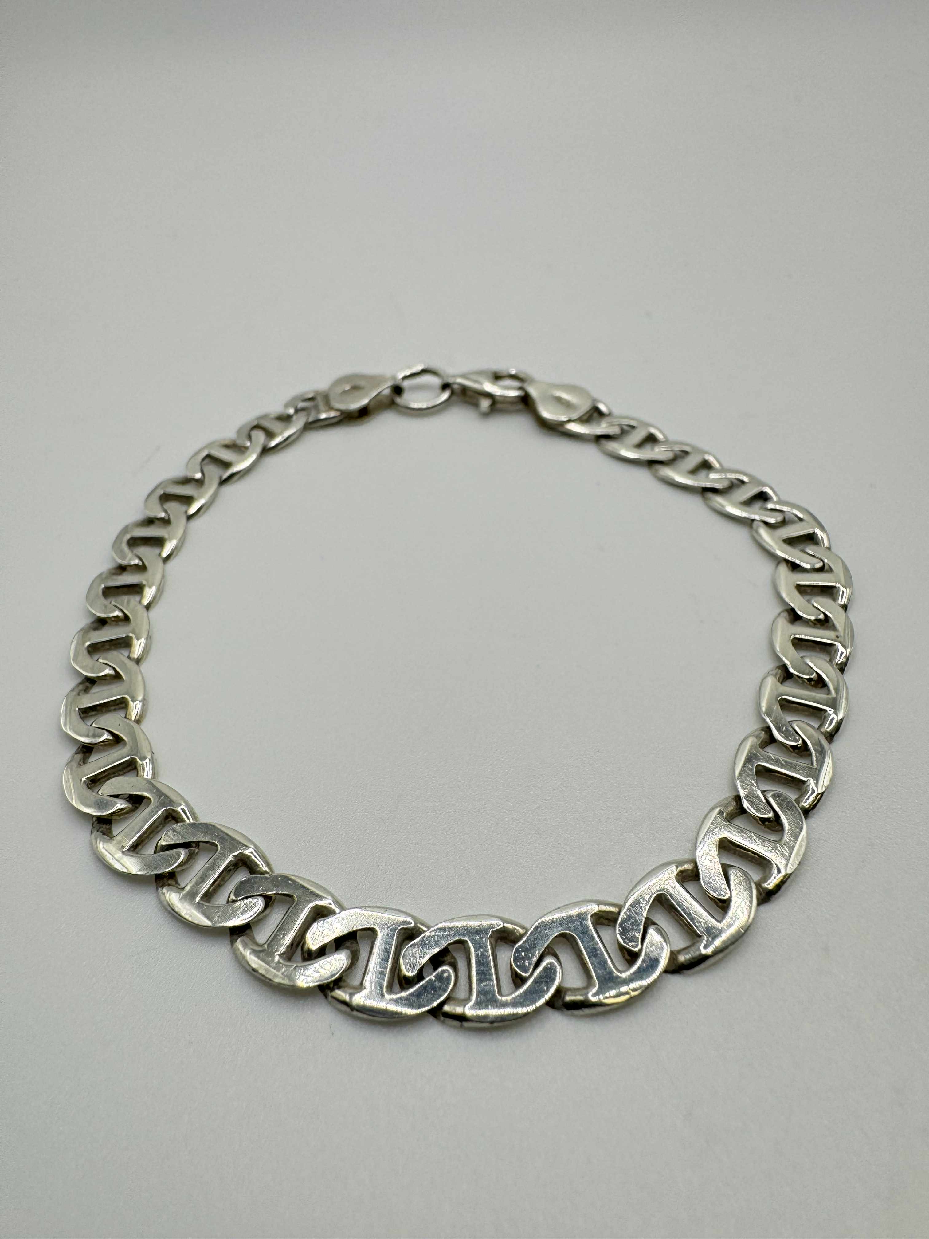 Product photo for Silver Anchor Link Bracelet