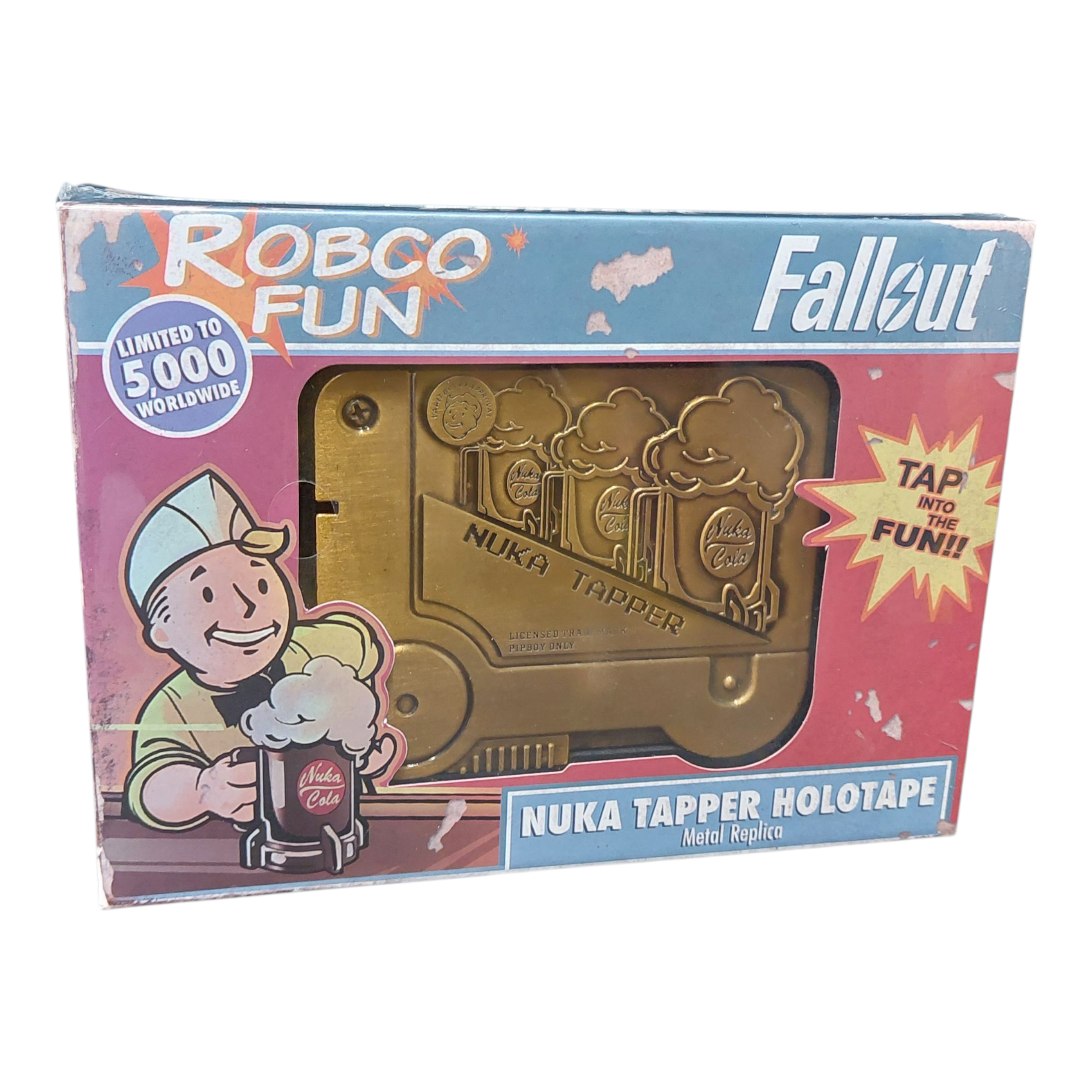 Product photo for Fallout Nuka Tapper Holotape Metal Replica