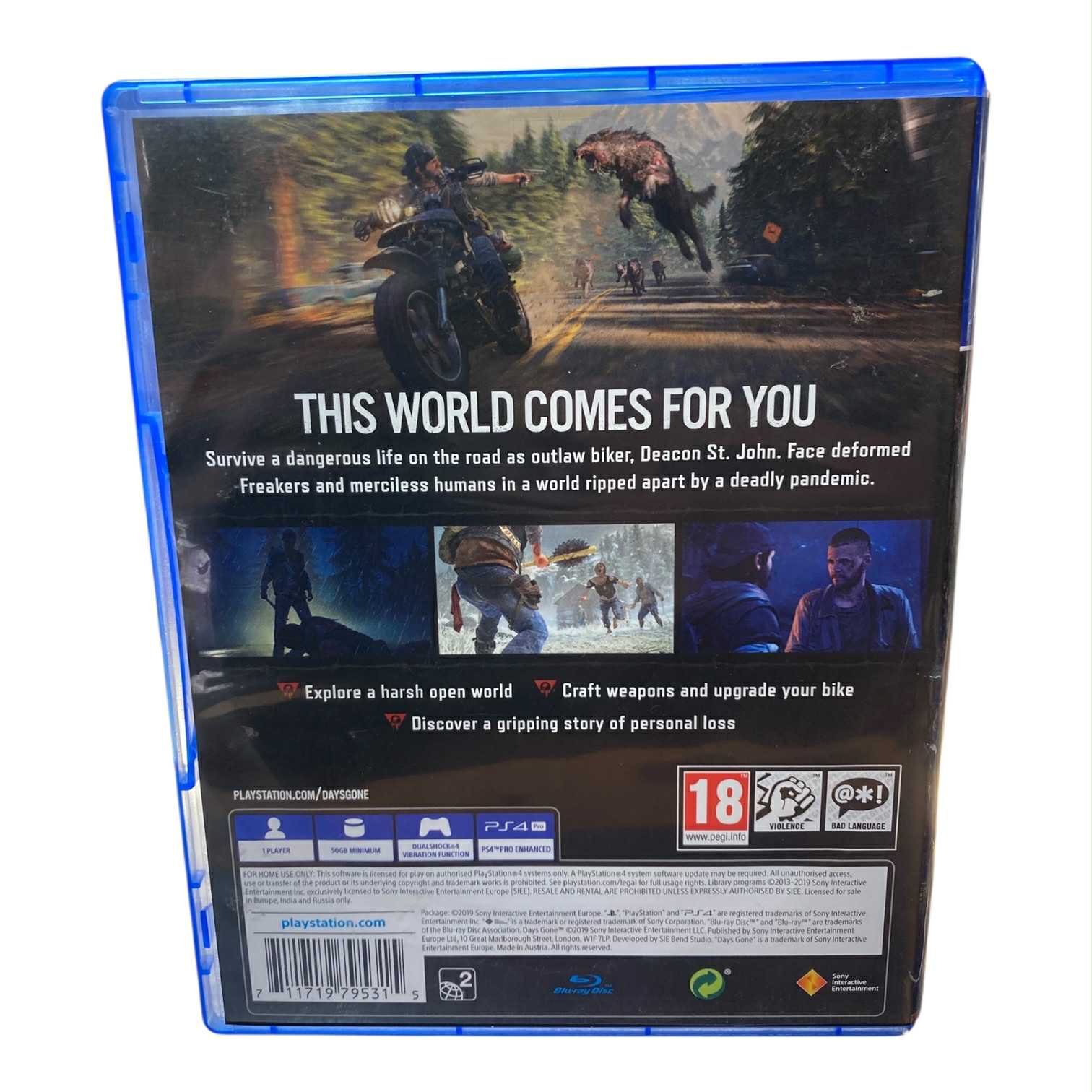 Product photo for Days Gone (No DLC) - PS4 Game