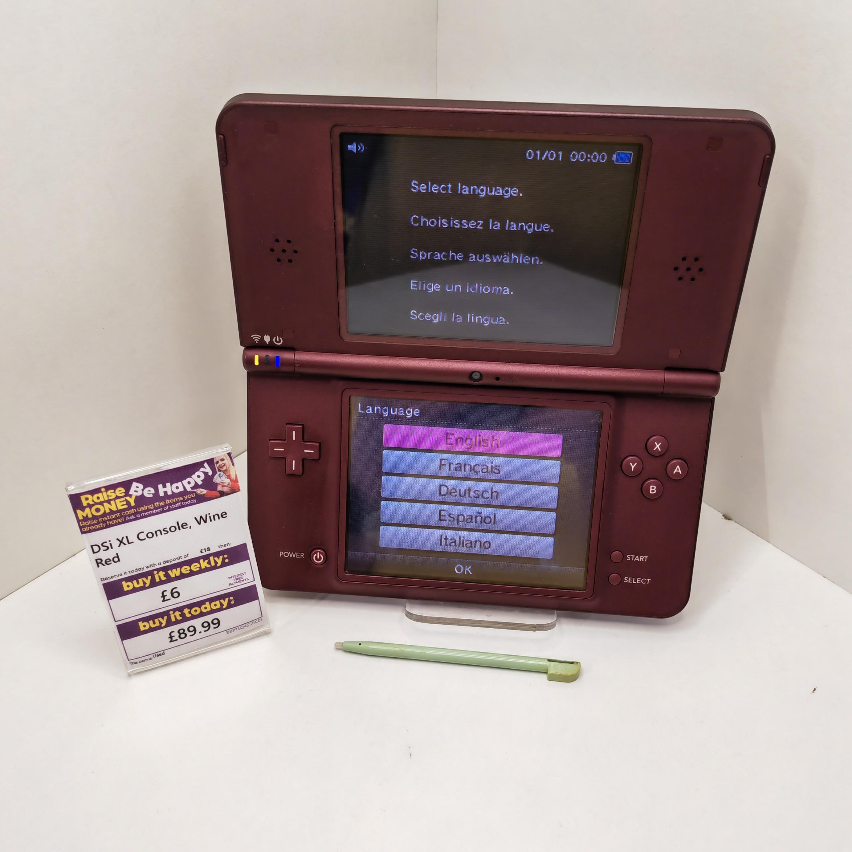 Product photo for Nintendo DSi XL Console, Wine Red