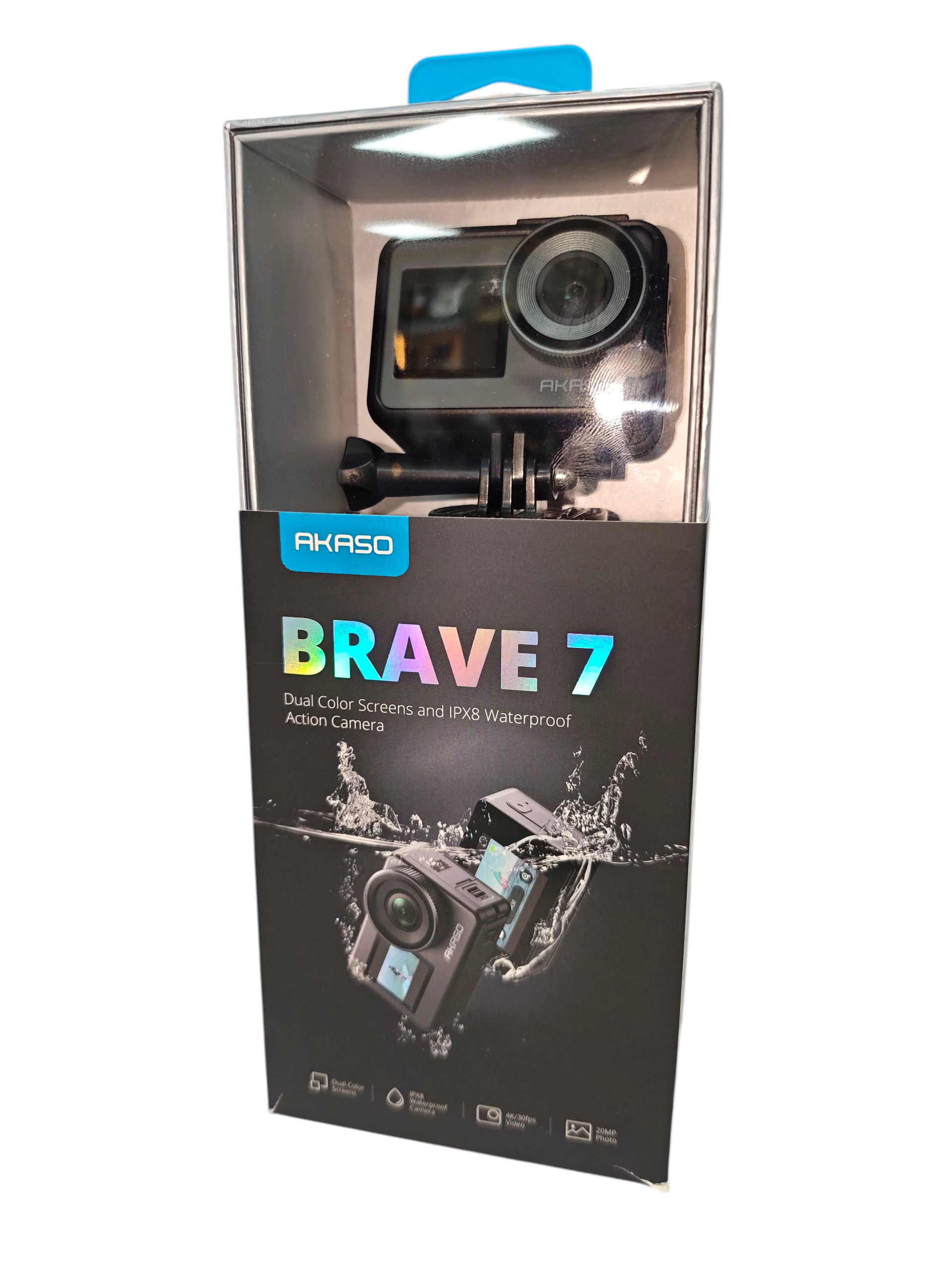 Product photo for Akaso Brave 7 Action Camera Boxed W/2xbatts, charger & accessories