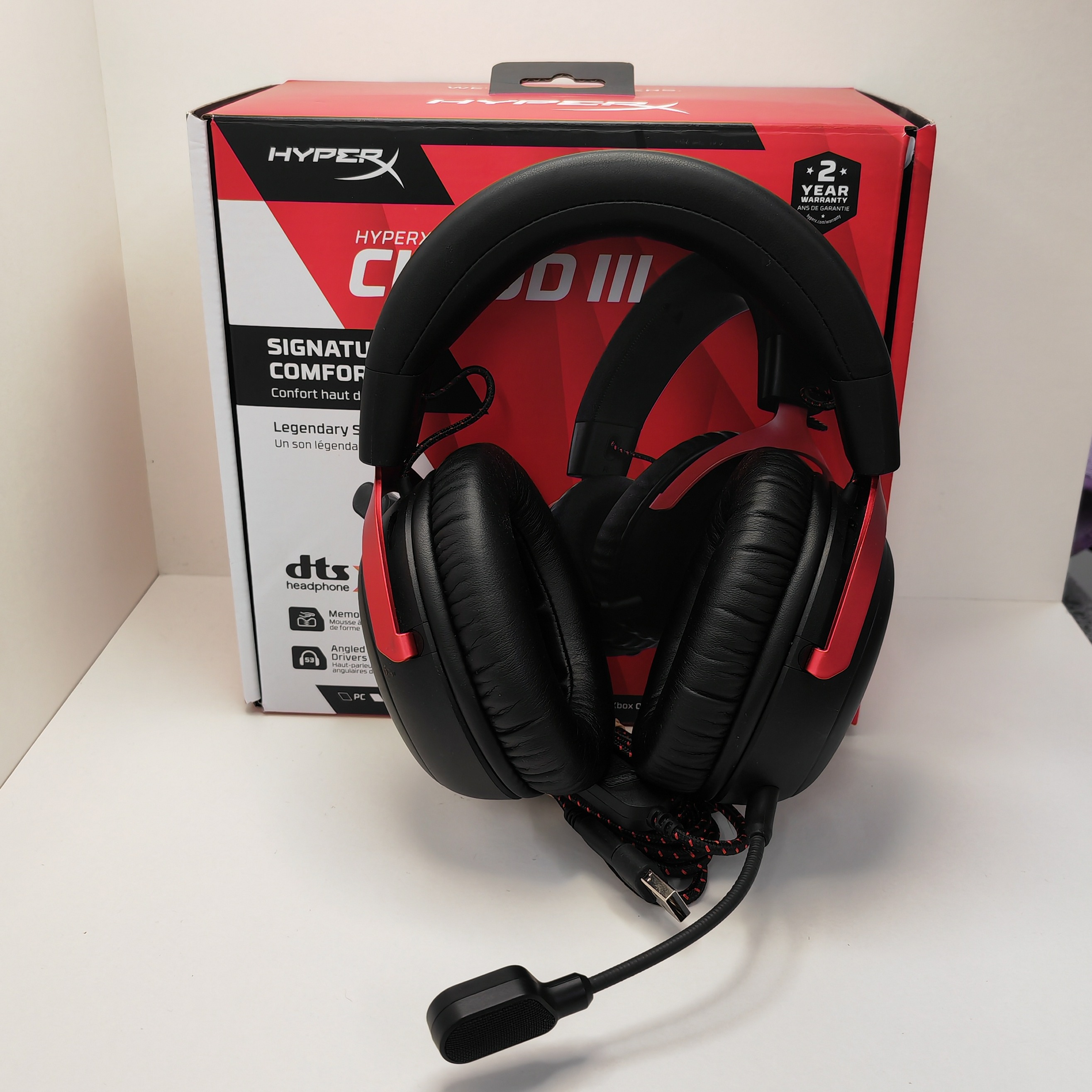 Product photo for HyperX Cloud III Wired Gaming Headset (Multi-Platform) Black/Red